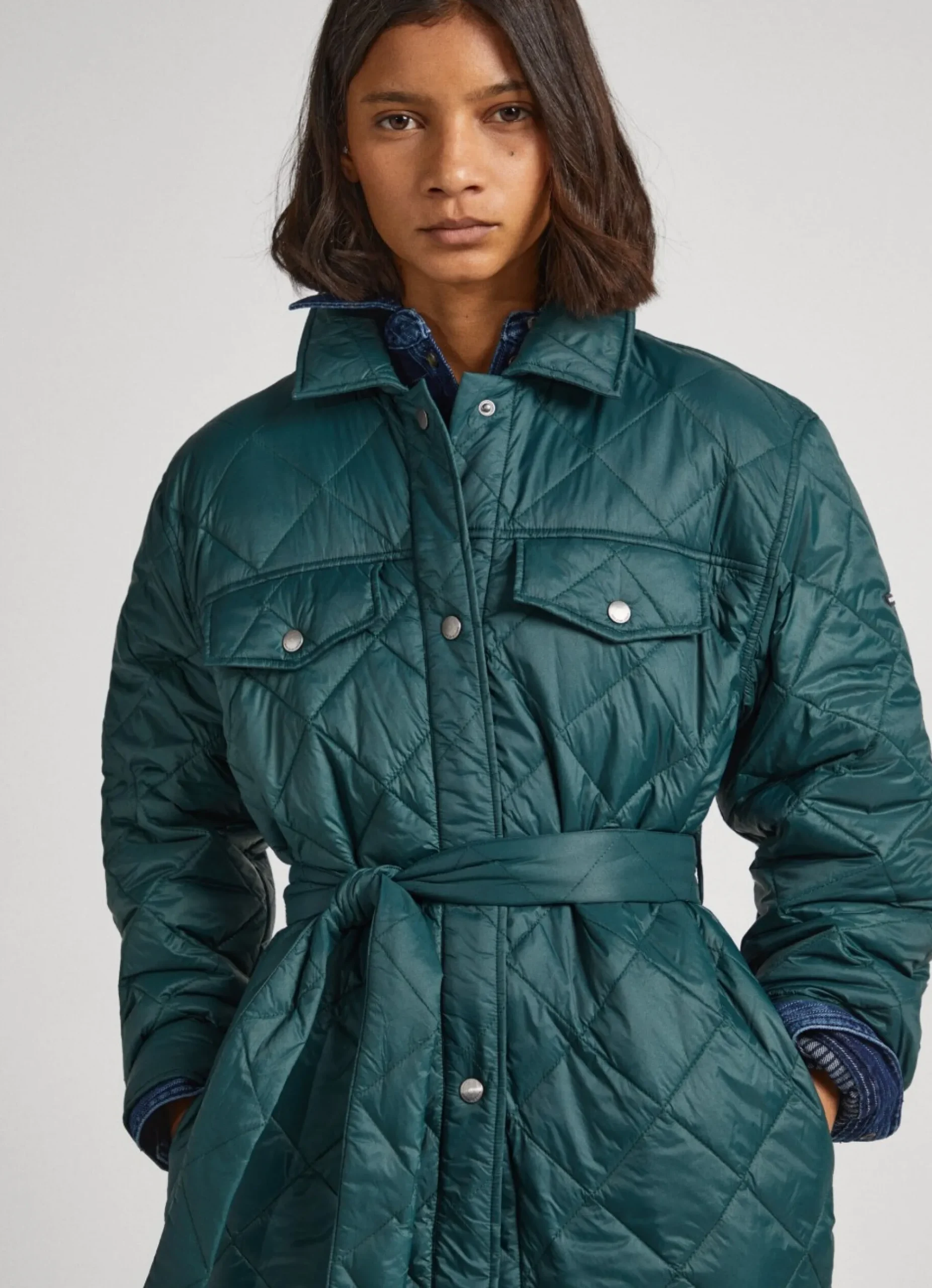 Mulher Pepe Jeans Casaco E Jaquetas>Casaco Comprido Acolchoado