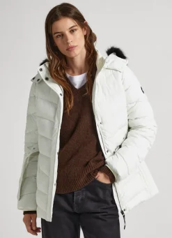 Mulher Pepe Jeans Casaco E Jaquetas>Casaco Comprido Acolchoado