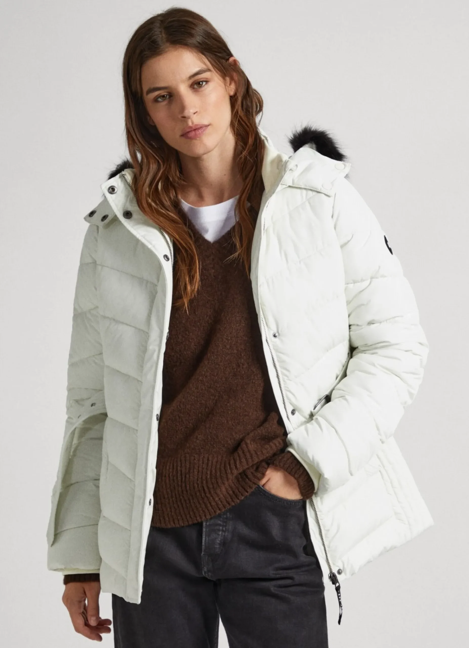 Mulher Pepe Jeans Casaco E Jaquetas>Casaco Comprido Acolchoado