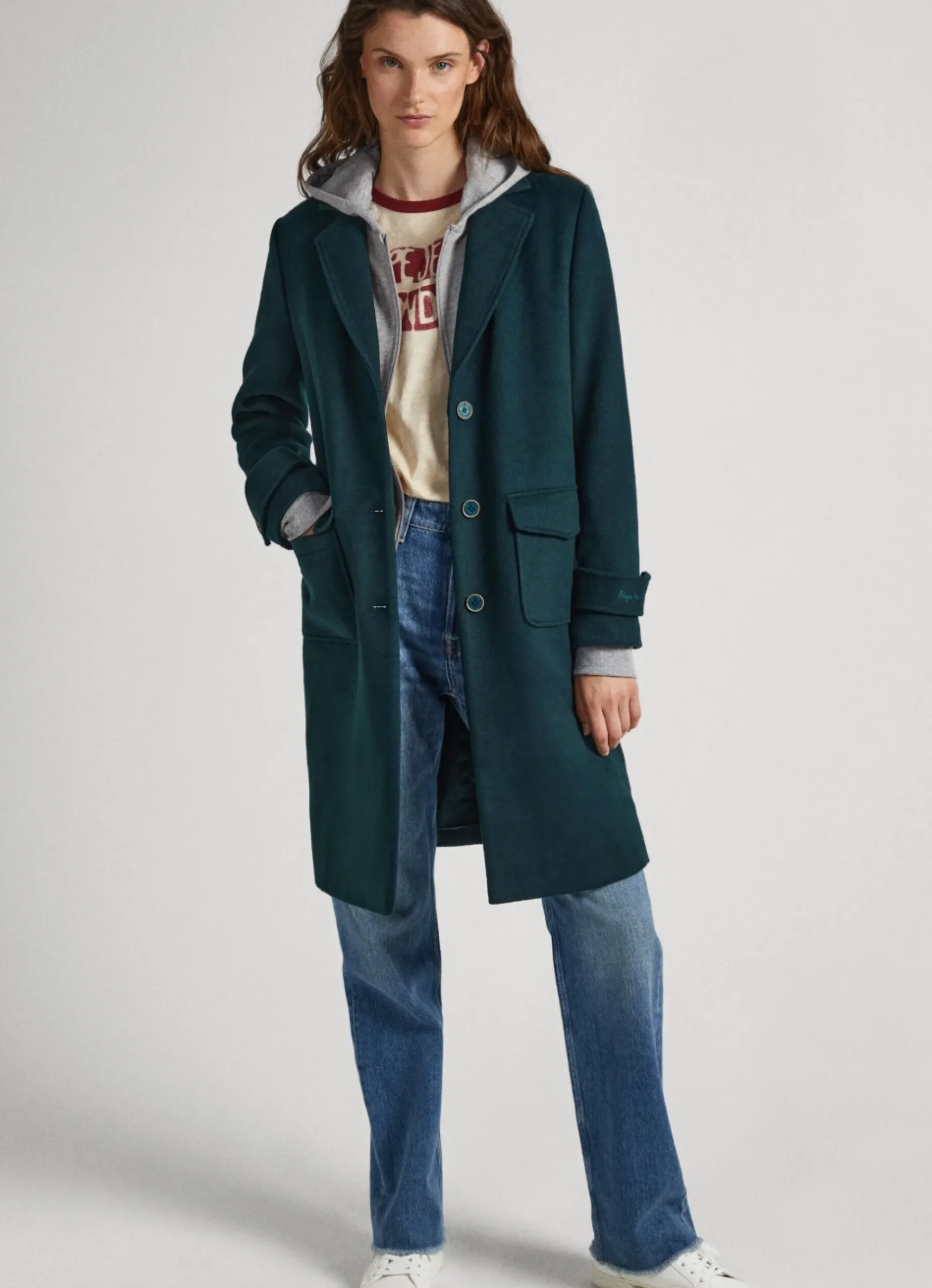 Mulher Pepe Jeans Casaco E Jaquetas>Casaco Comprido De La