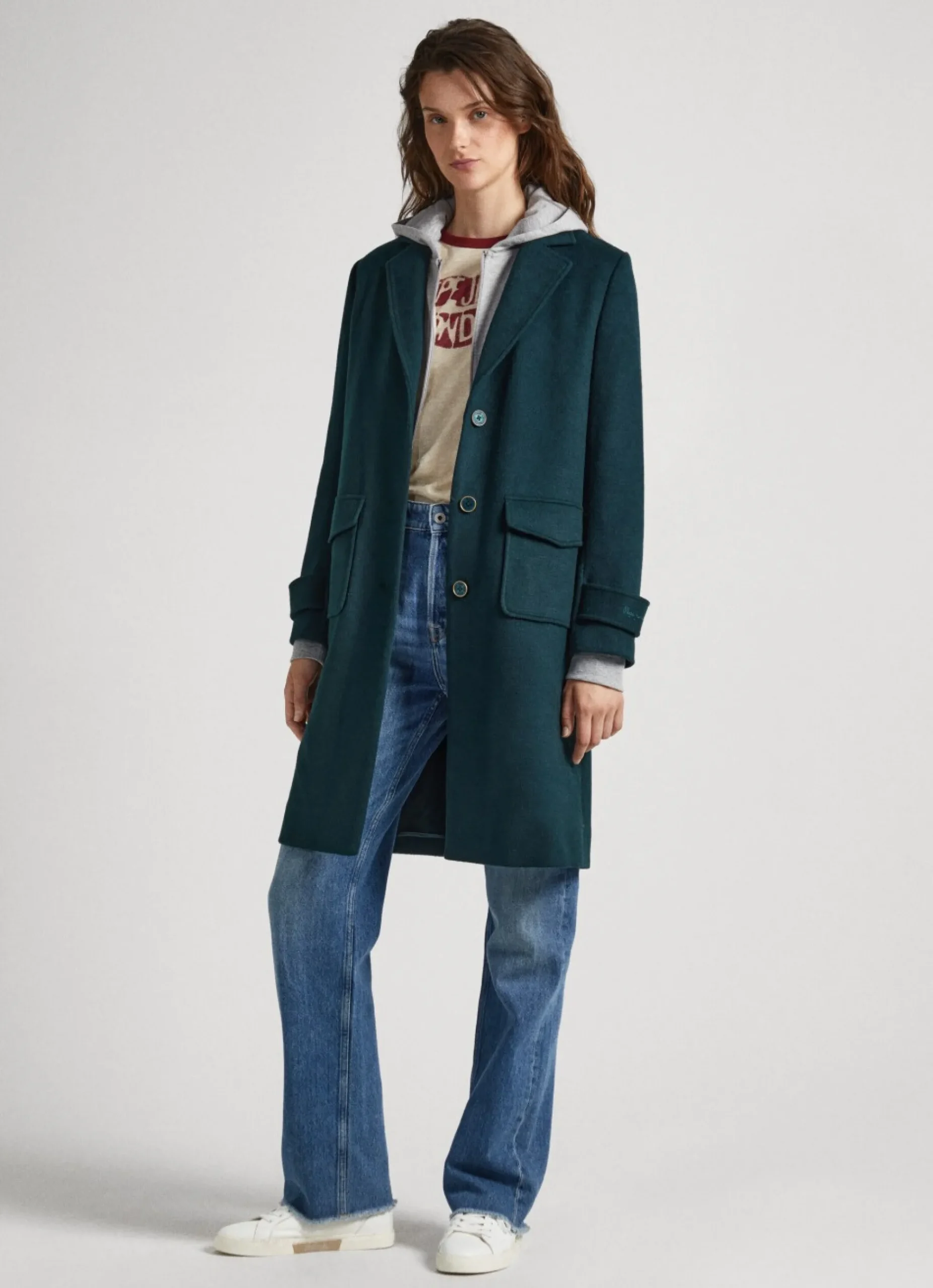 Mulher Pepe Jeans Casaco E Jaquetas>Casaco Comprido De La