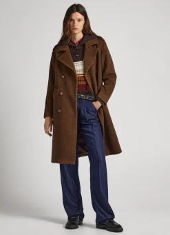 Mulher Pepe Jeans Casaco E Jaquetas>Casaco De La Padrao Espinha De Peixe