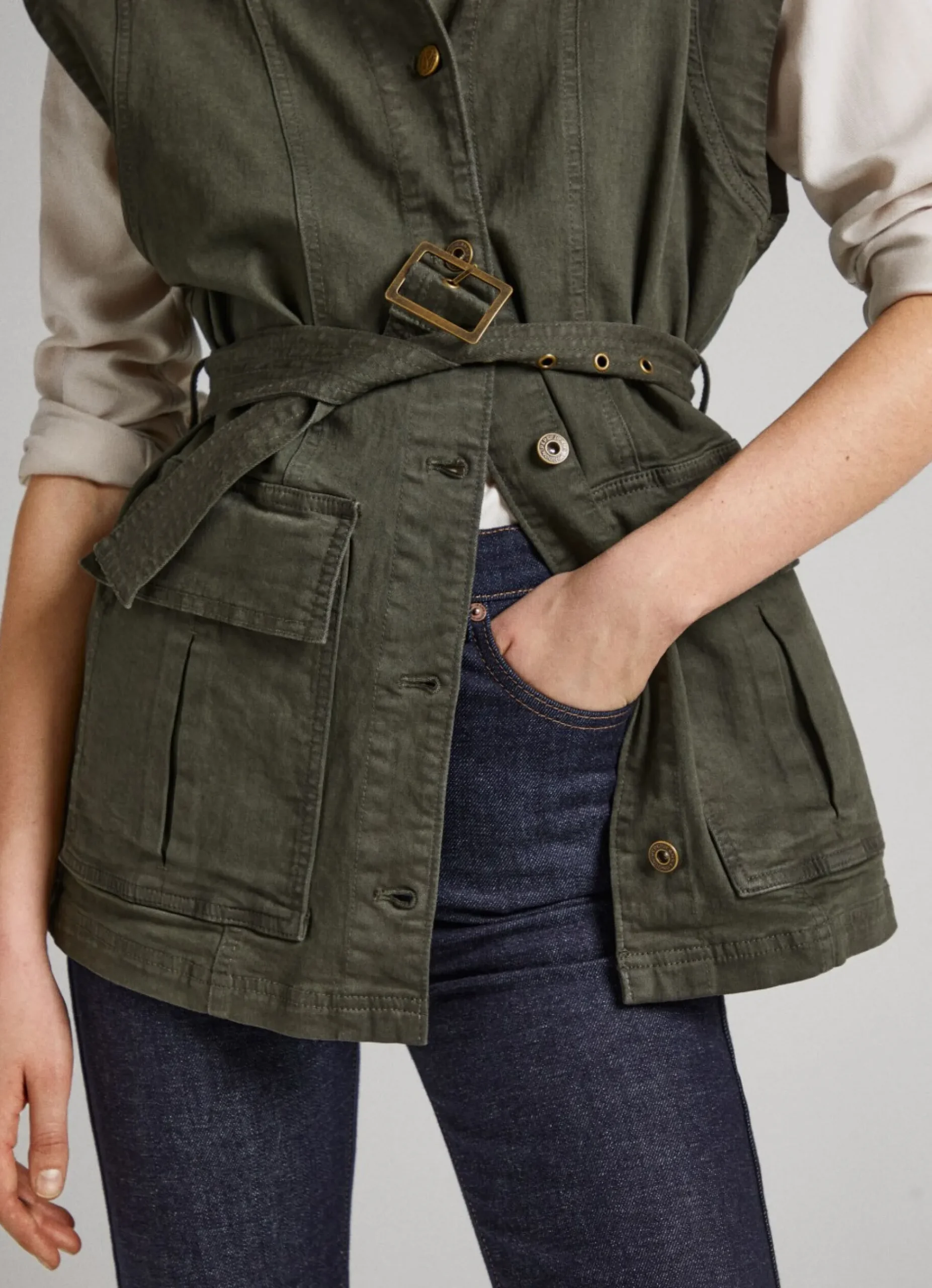 Mulher Pepe Jeans Casaco E Jaquetas>Casaco Denim Utility