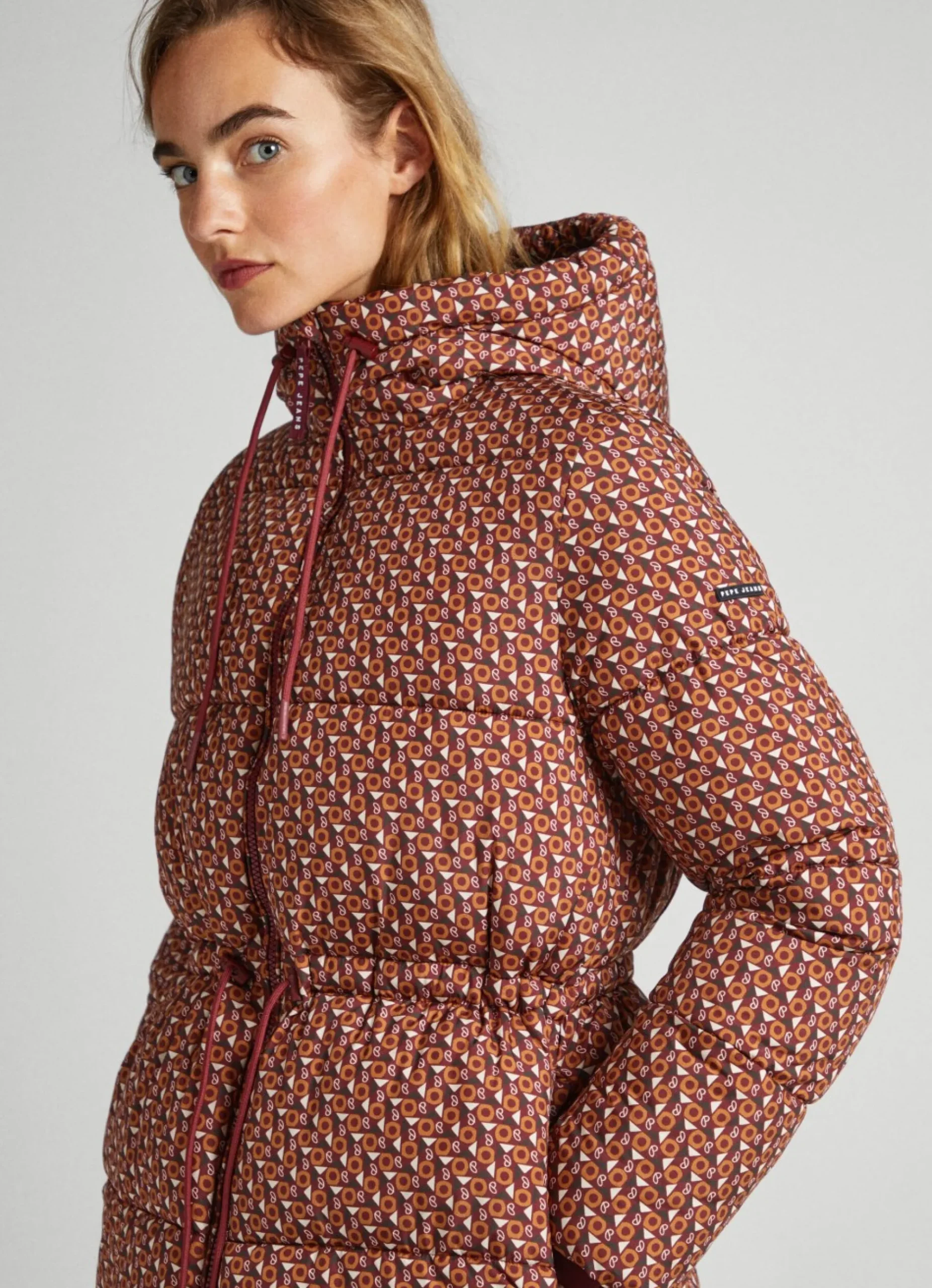Mulher Pepe Jeans Casaco E Jaquetas>Casaco Padrao Geometrico