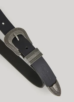 Mulher Pepe Jeans Cintos>Cinto De Couro Fivela De Metal