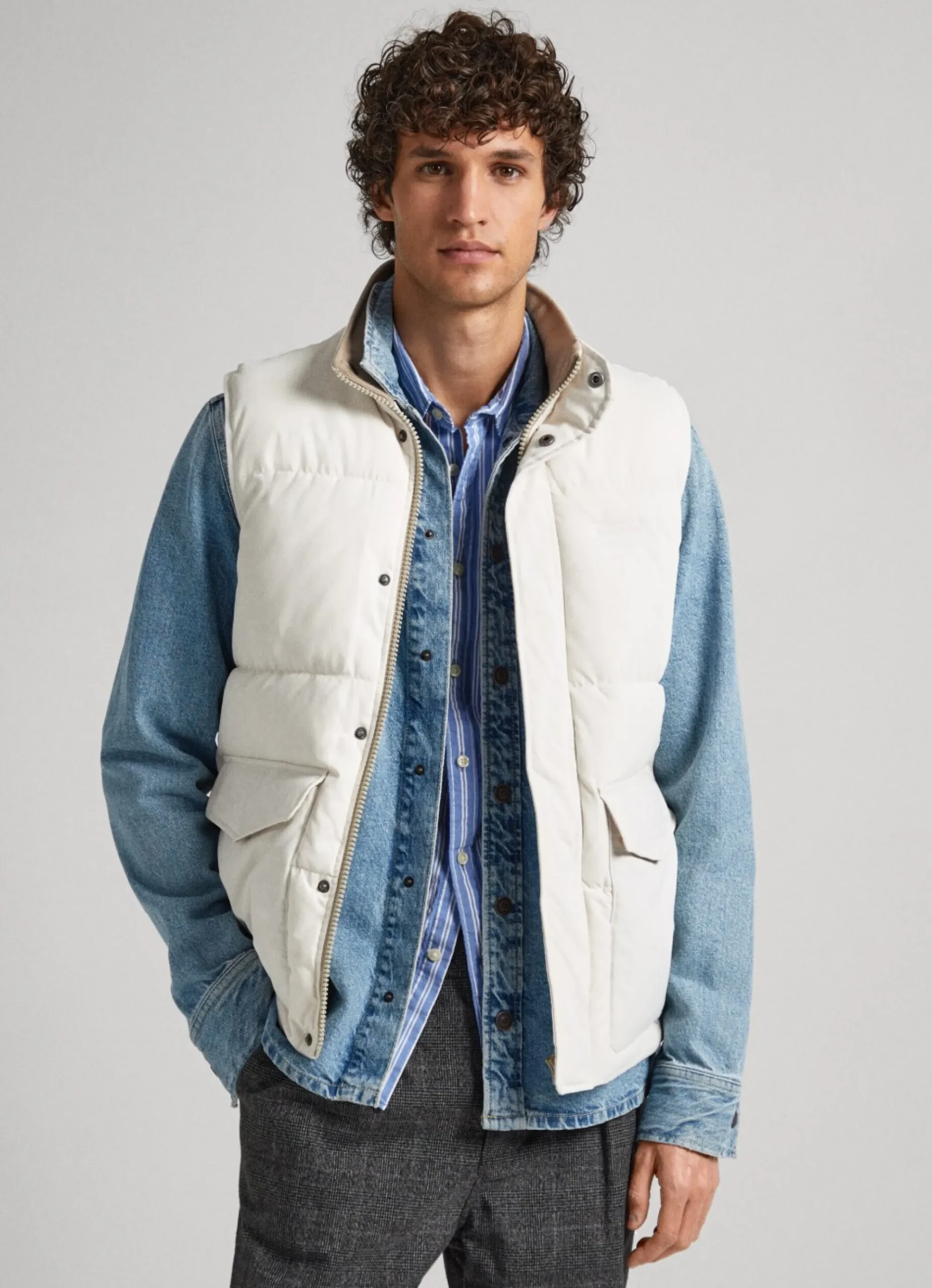 Homem Pepe Jeans Casaco E Jaquetas>Colete Acolchoado De Sarja