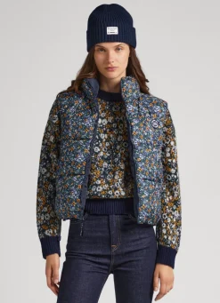 Mulher Pepe Jeans Casaco E Jaquetas>Colete Acolchoado Flores