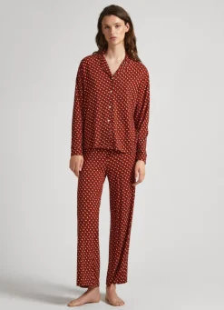 Mulher Pepe Jeans Underwear>Conjunto Pijama Padrao Geometrico