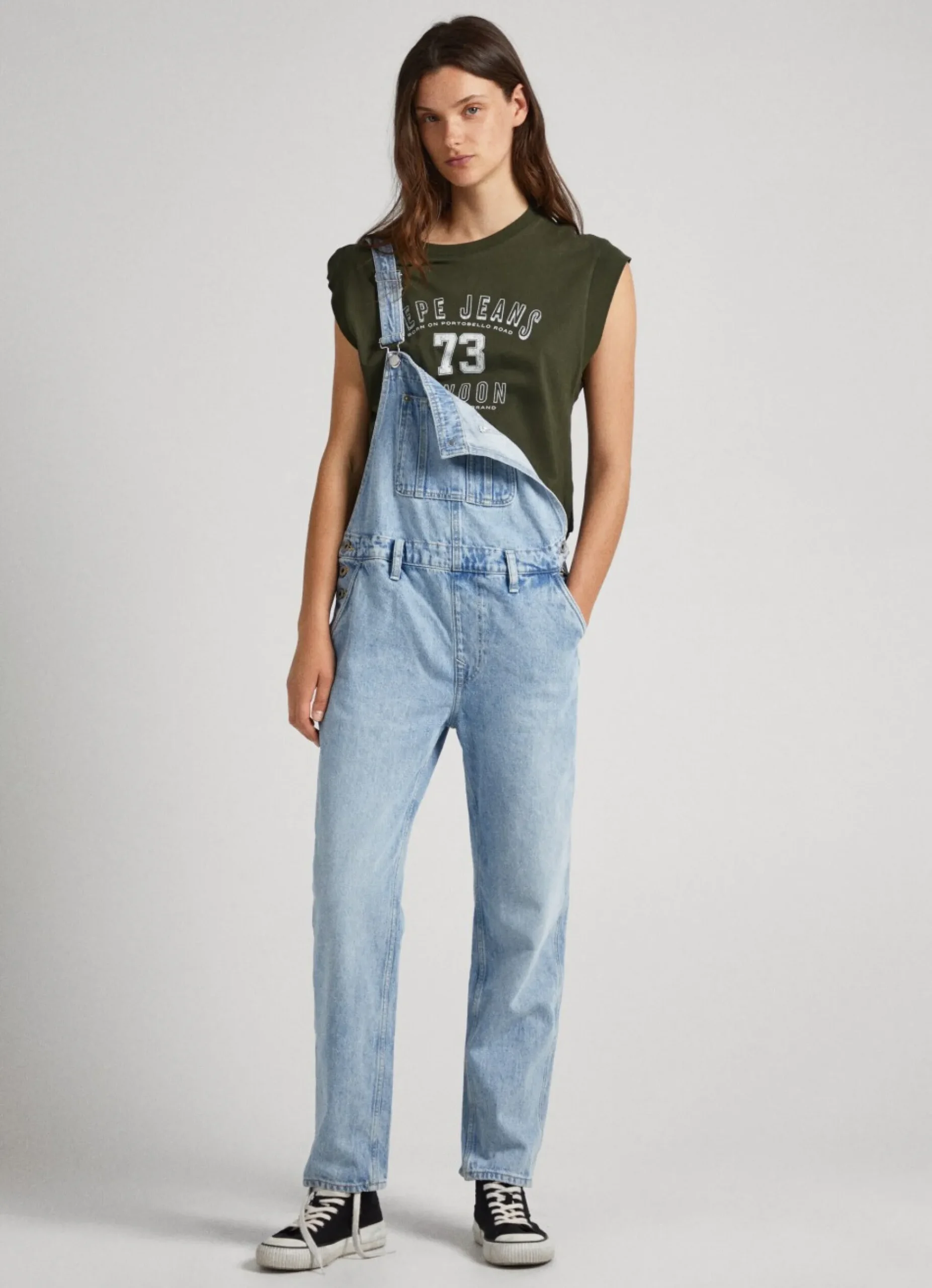 Mulher Pepe Jeans Vestidos E Macacões>Jardineiras Com Alcas
