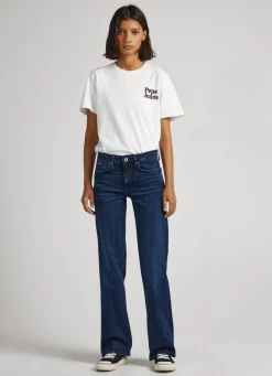 Mulher Pepe Jeans Flare E Boot Cut>Jeans Aubrey Slim Fit Mid-Rise