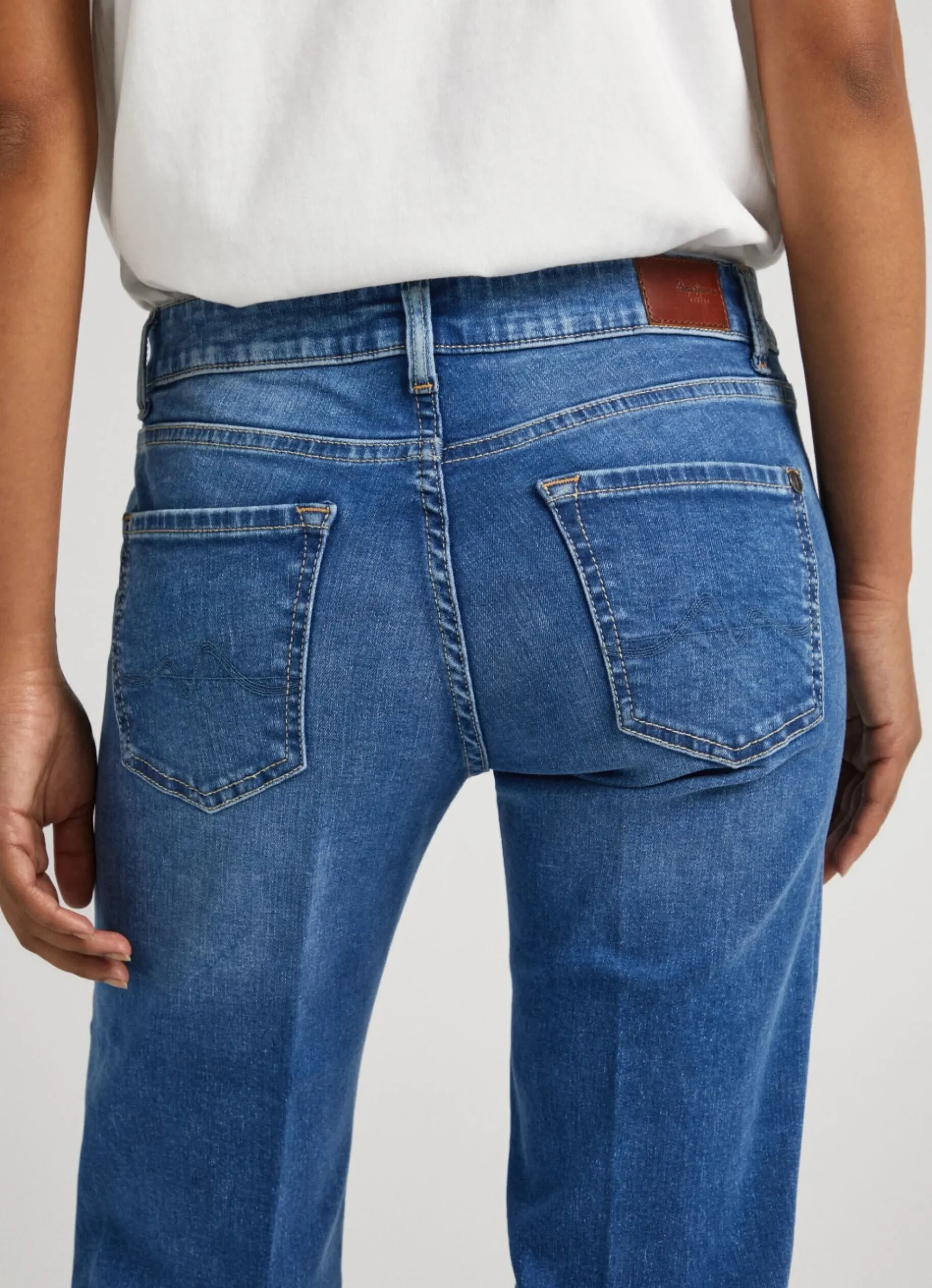 Mulher Pepe Jeans Flare E Boot Cut>Jeans Aubrey Slim Fit Mid Rise