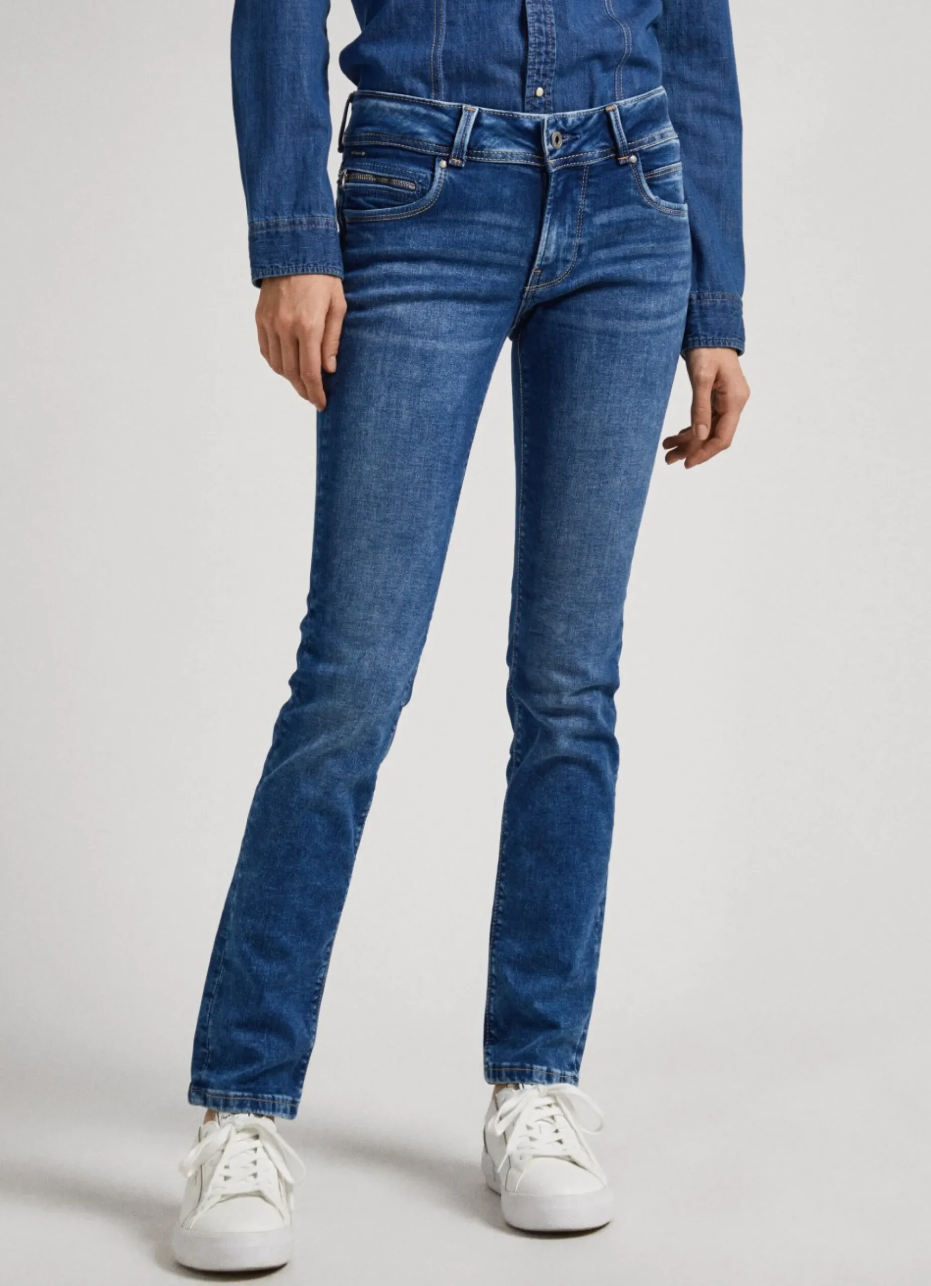 Mulher Pepe Jeans Slim>Jeans Brooke Regular Fit Mid Rise