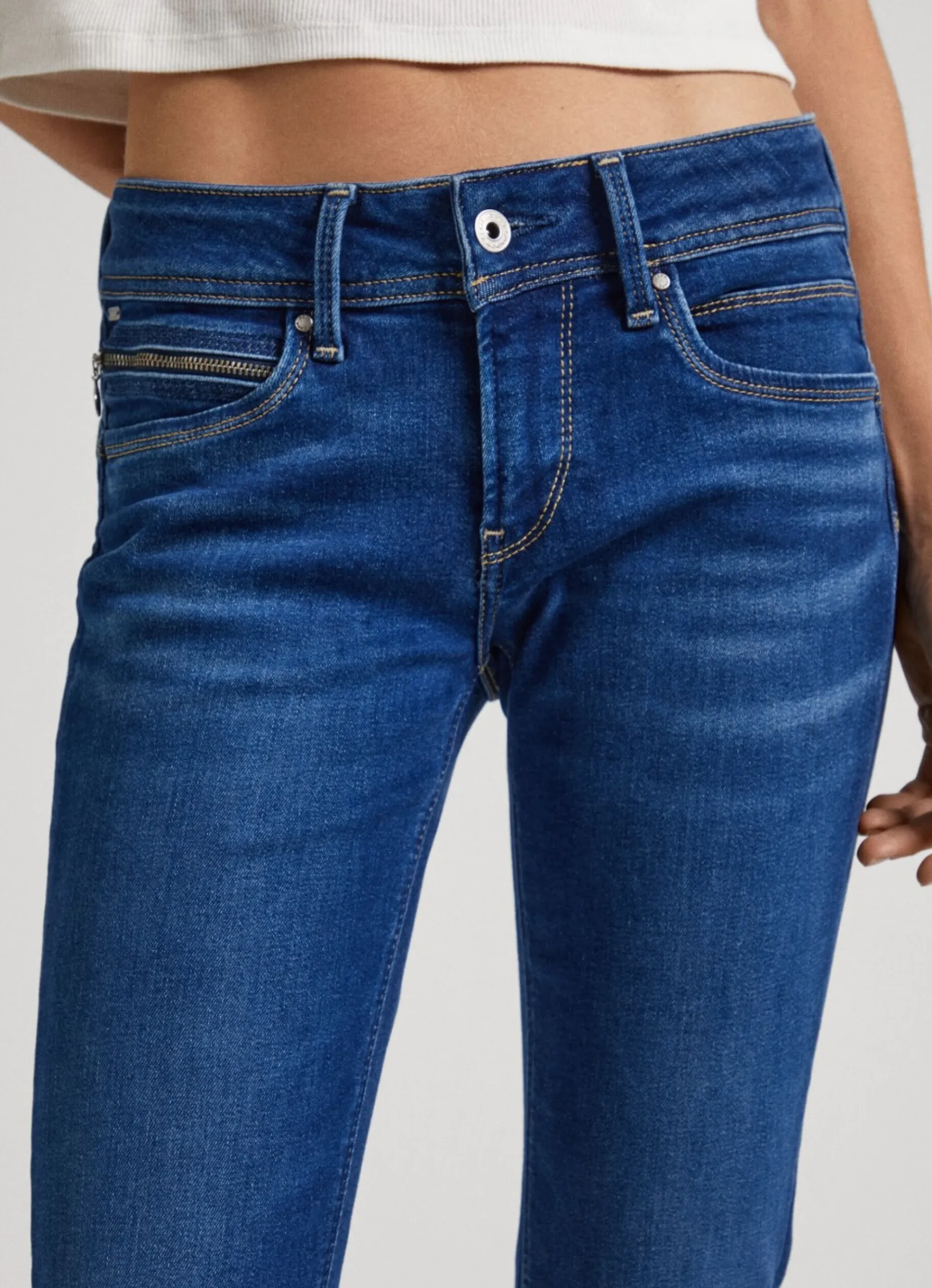 Mulher Pepe Jeans Slim>Jeans Brooke Regular Fit Mid Rise