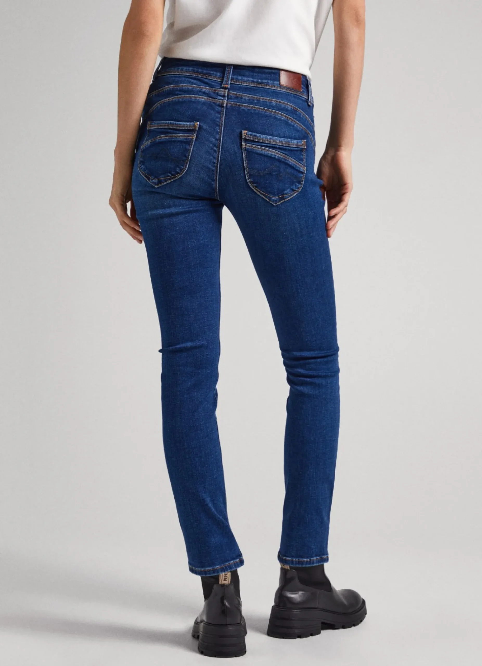 Mulher Pepe Jeans Slim>Jeans Brookes Regular Fit Mid-Rise