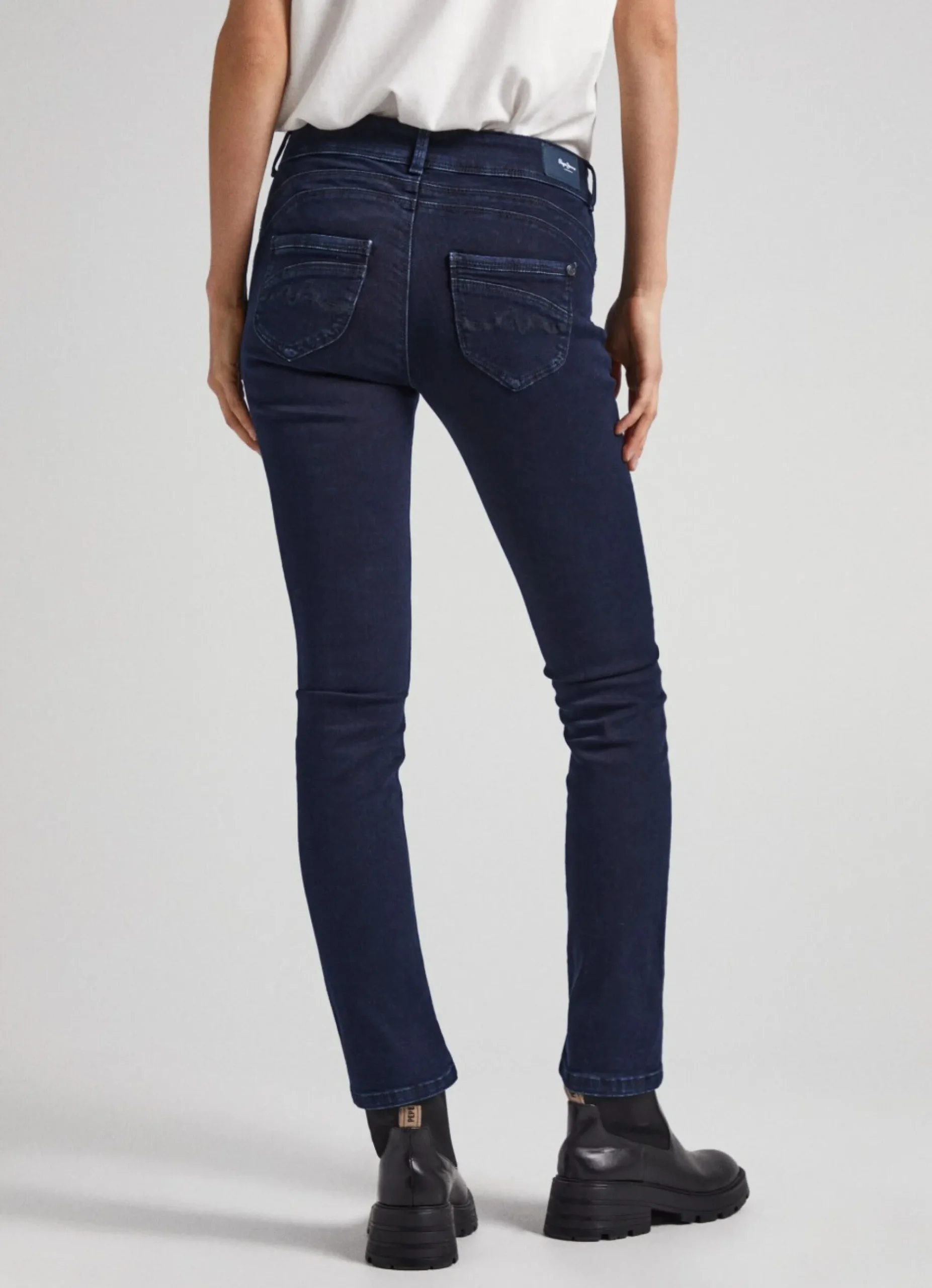 Mulher Pepe Jeans Slim>Jeans Brookes Regular Fit Mid-Rise