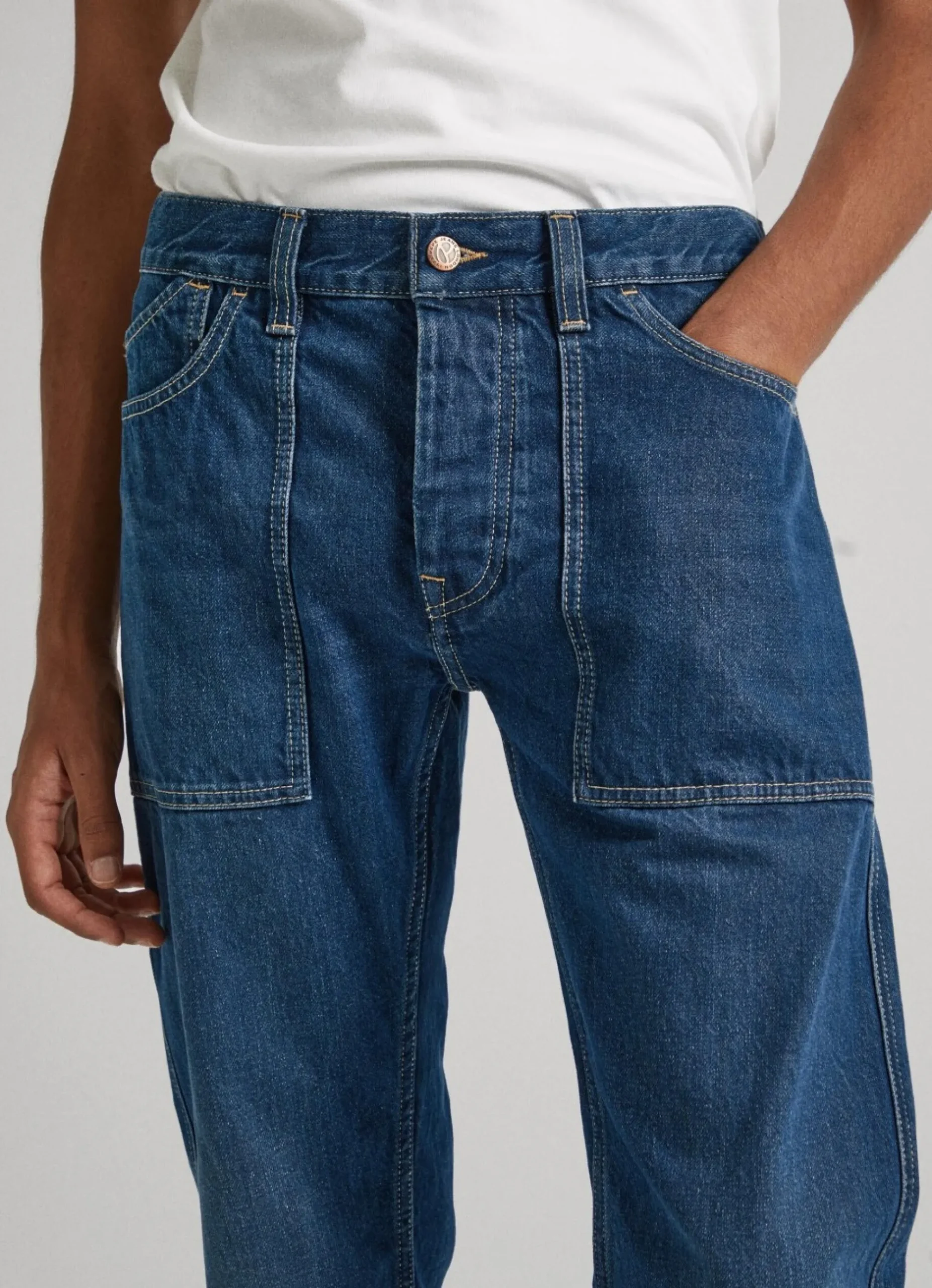 Homem Pepe Jeans Trends>Jeans Byron Relaxed Fit Medium Rise