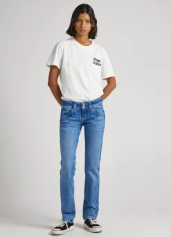 Mulher Pepe Jeans Straight>Jeans Gen Regular Fit Mid Rise