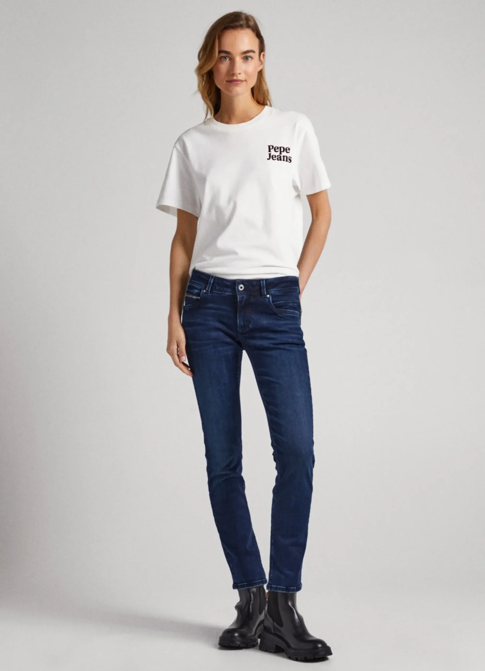 Mulher Pepe Jeans Slim>Jeans New Brooke Regular Fit Mid Rise