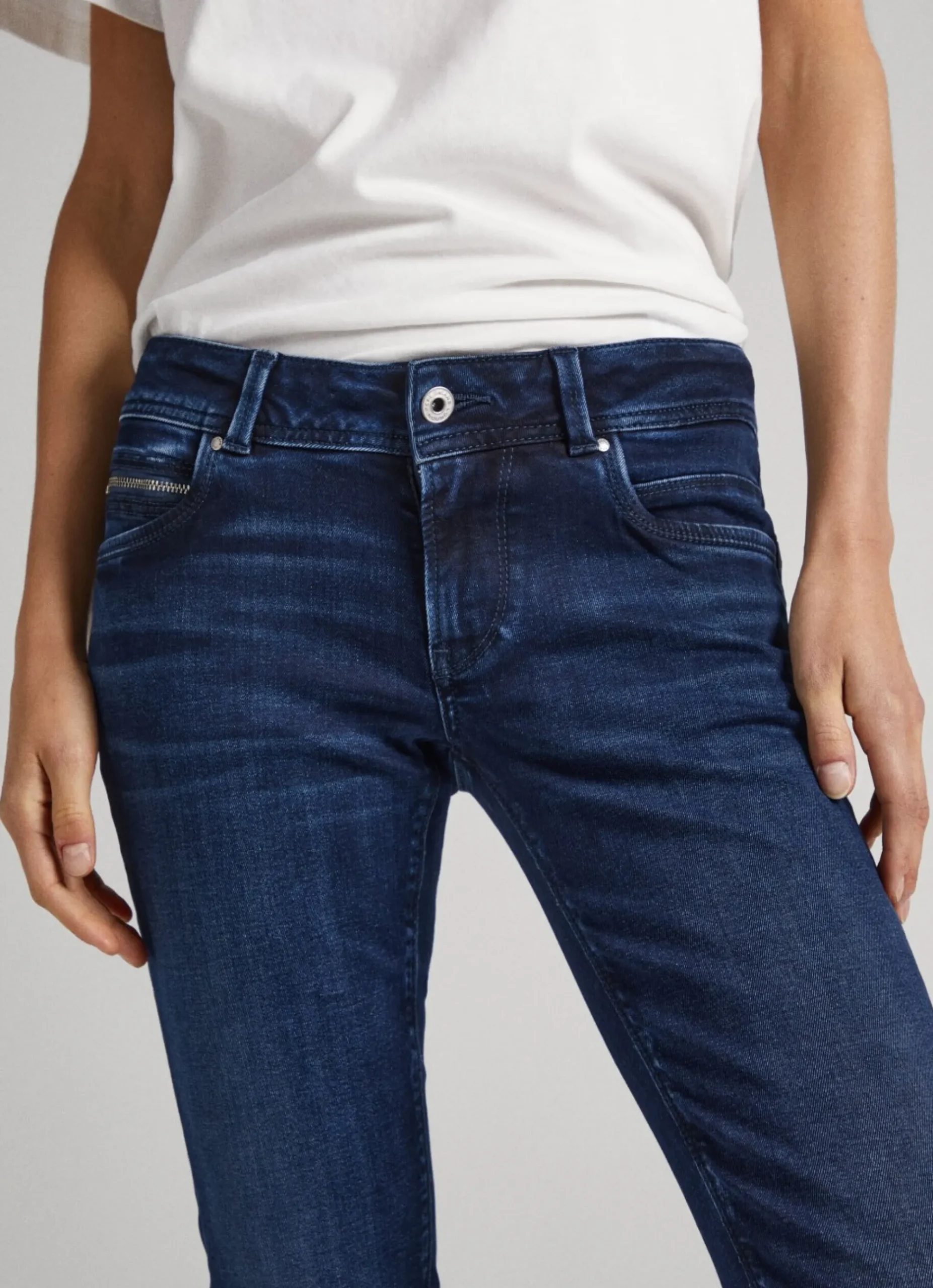 Mulher Pepe Jeans Slim>Jeans New Brooke Regular Fit Mid Rise