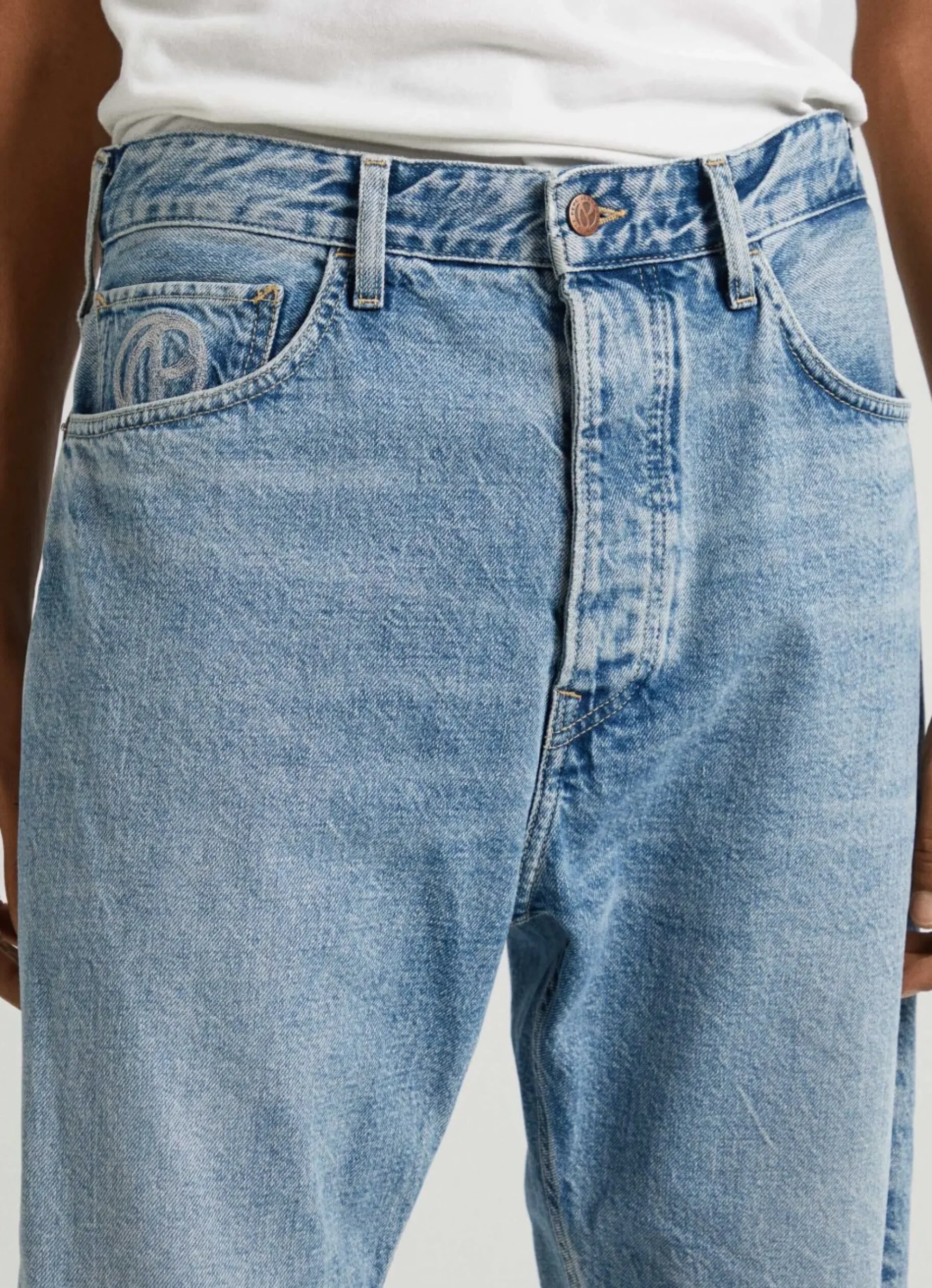 Homem Pepe Jeans Loose>Jeans Nils Loose Fit Drop