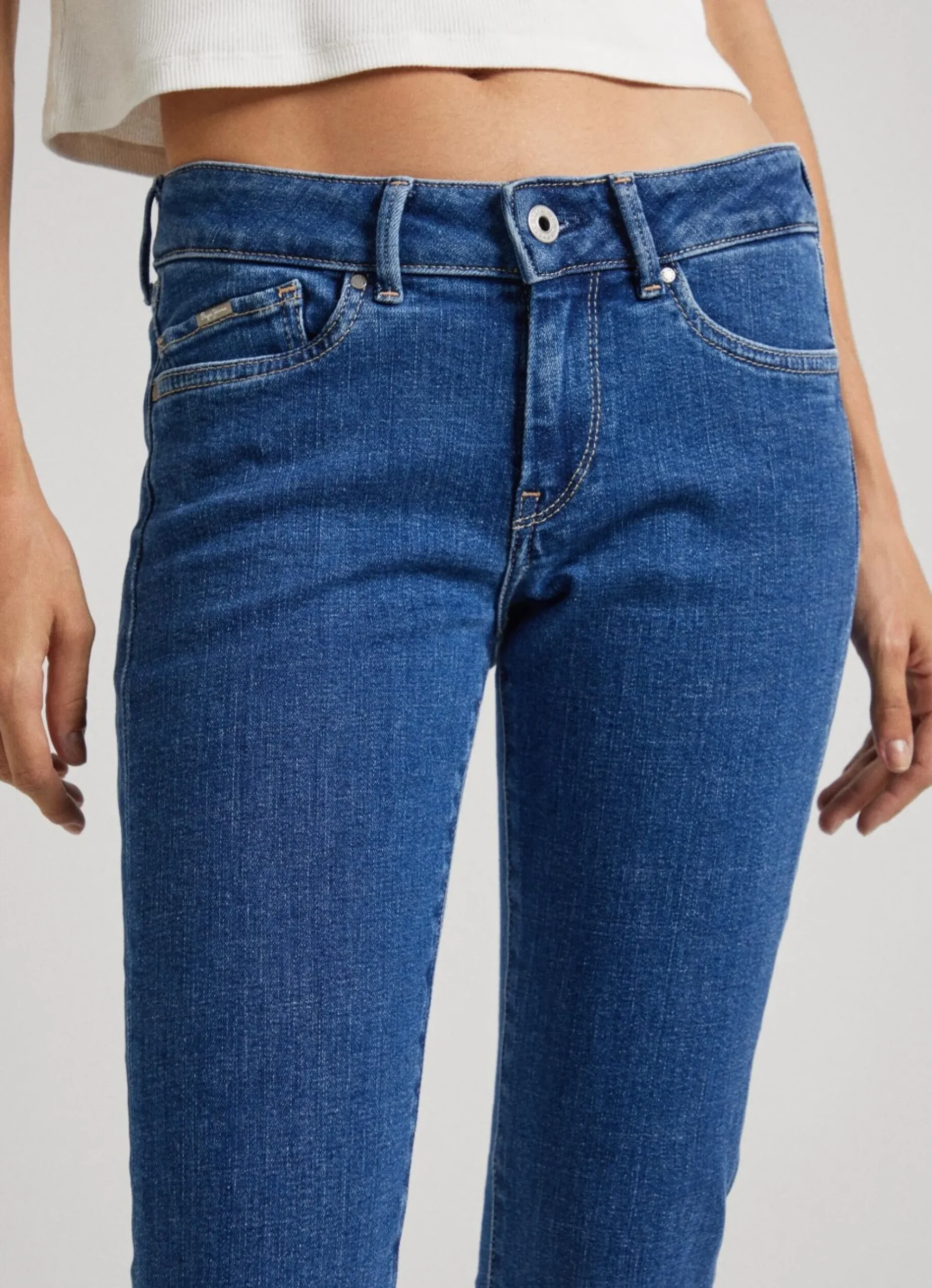 Mulher Pepe Jeans Skinny>Jeans Pixie Skinny Fit Mid-Rise