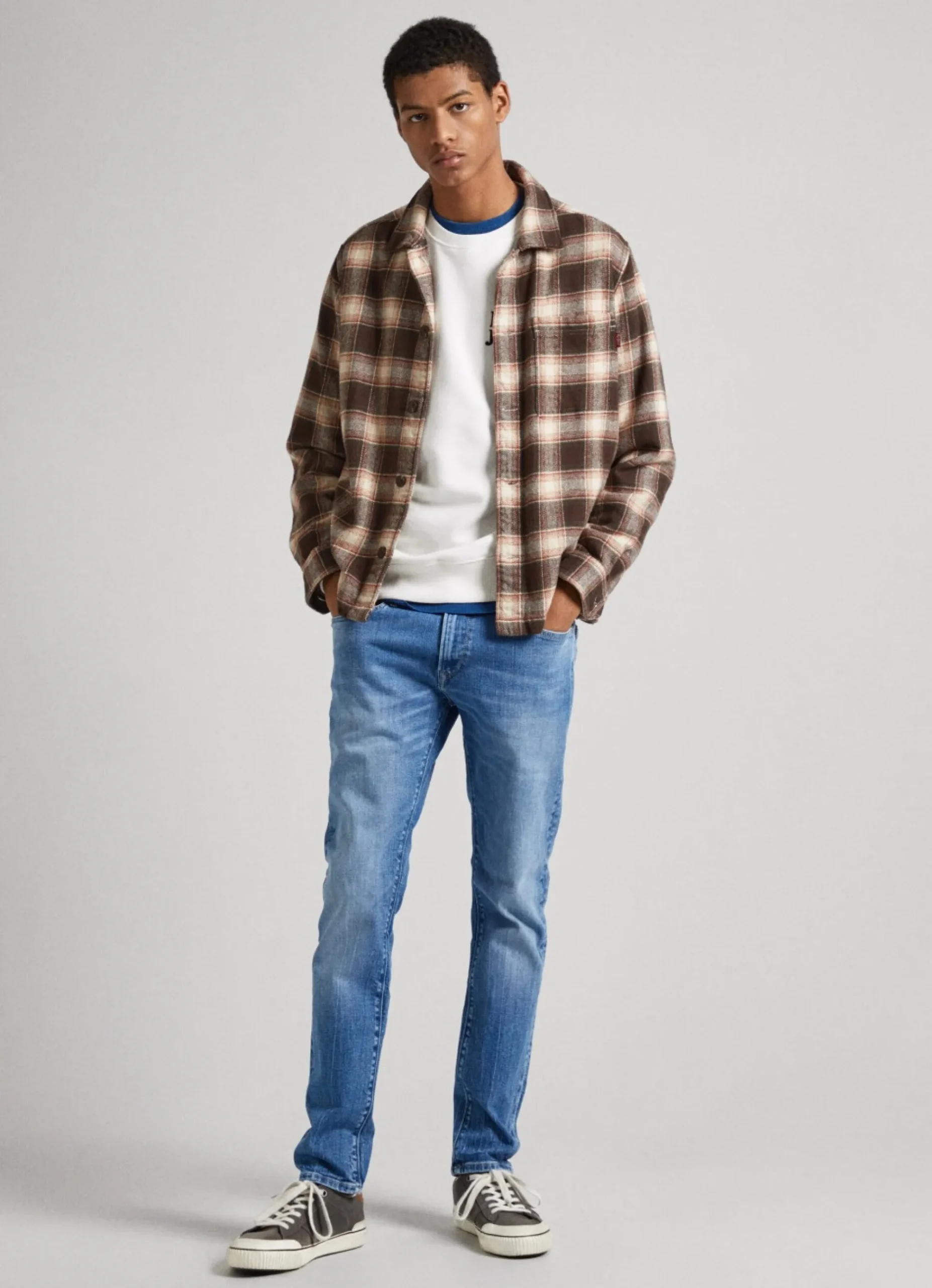 Homem Pepe Jeans Regular>Jeans Stanley Fit Mid Rise