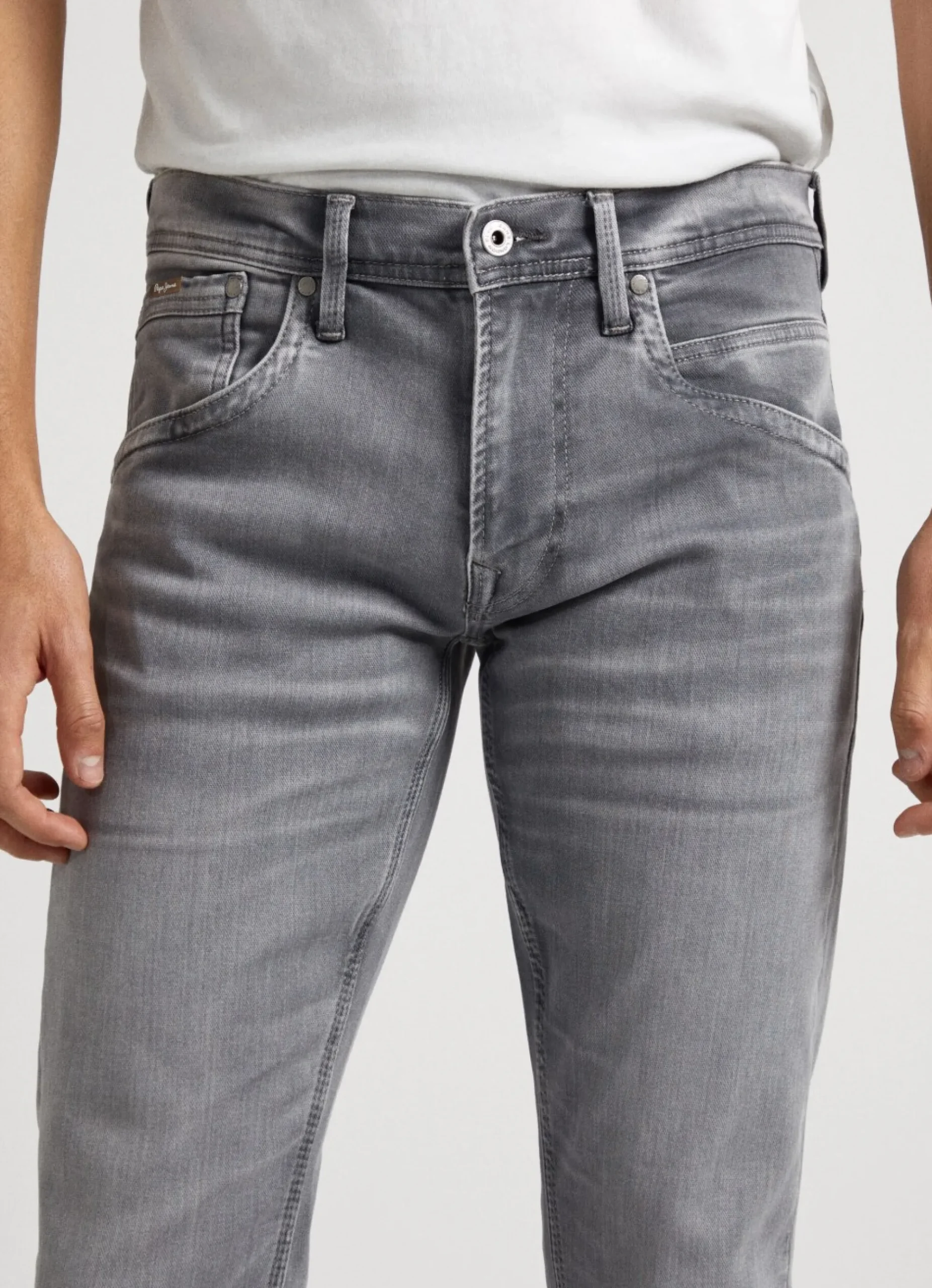 Homem Pepe Jeans Regular>Jeans Track Regular Fit Mid-Rise