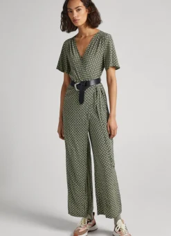 Mulher Pepe Jeans Vestidos E Macacões>Macacao Com Padrao Geometrico