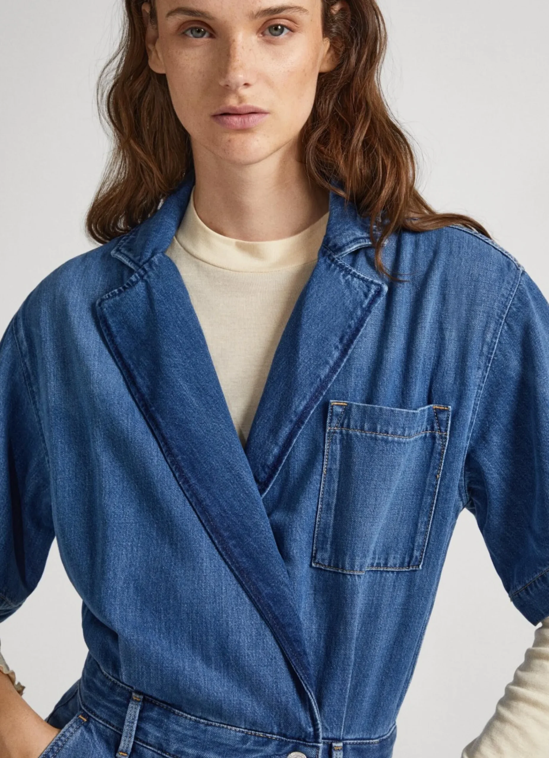 Mulher Pepe Jeans Vestidos E Macacões>Macacao Comprido