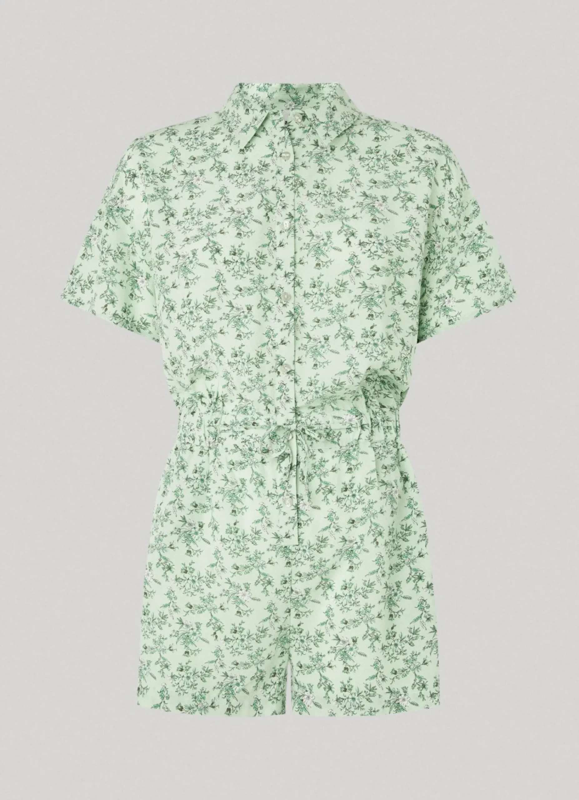 Mulher Pepe Jeans Vestidos E Macacões>Macacao Curto Com Padrao Floral