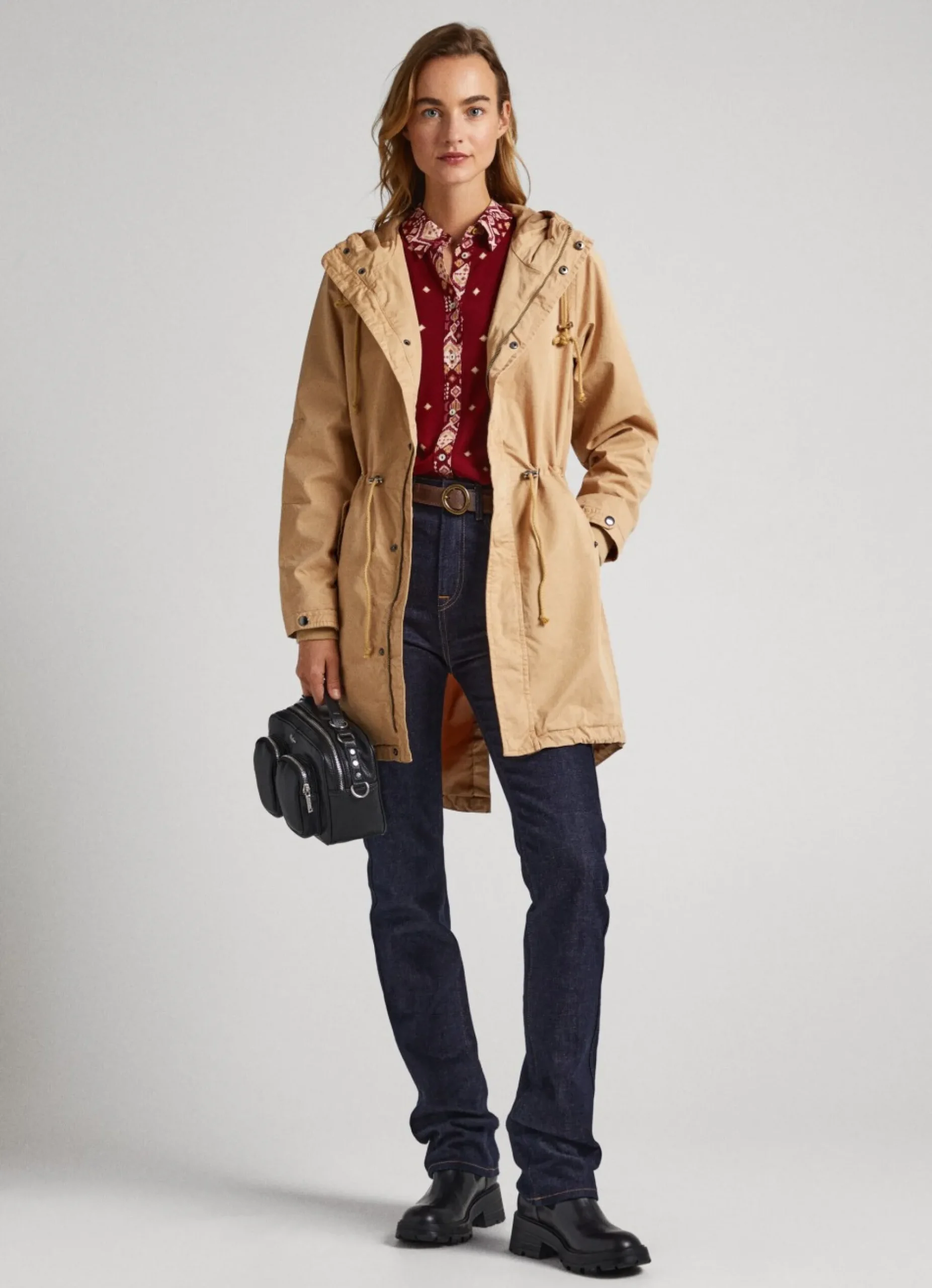 Mulher Pepe Jeans Casaco E Jaquetas>Parka De Algodao Com Capuz