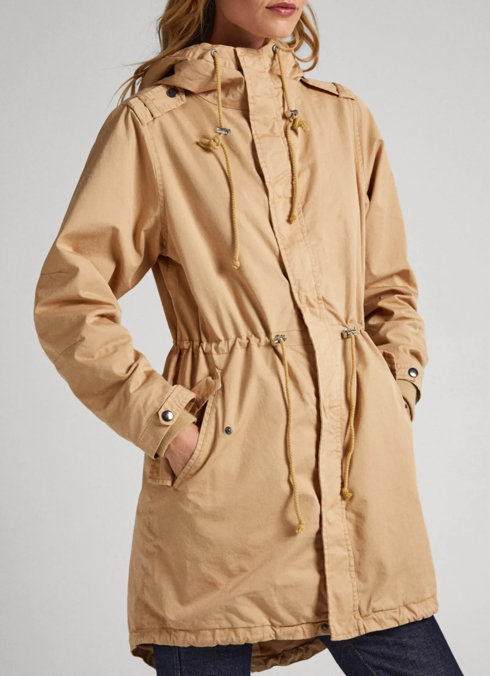 Mulher Pepe Jeans Casaco E Jaquetas>Parka De Algodao Com Capuz
