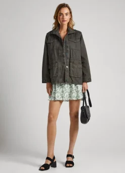 Mulher Pepe Jeans Casaco E Jaquetas>Parka De Algodao Gola Alta