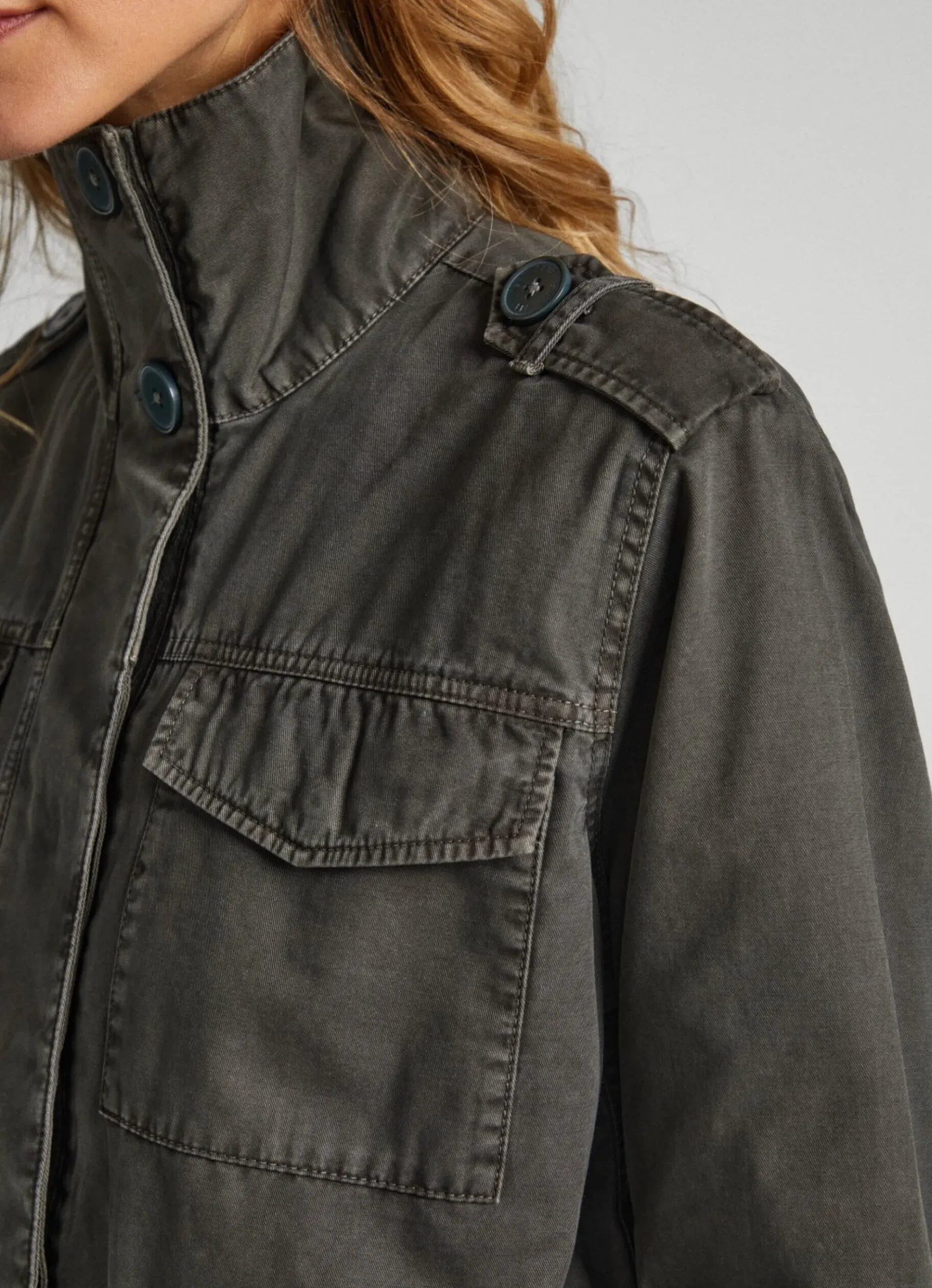 Mulher Pepe Jeans Casaco E Jaquetas>Parka De Algodao Gola Alta