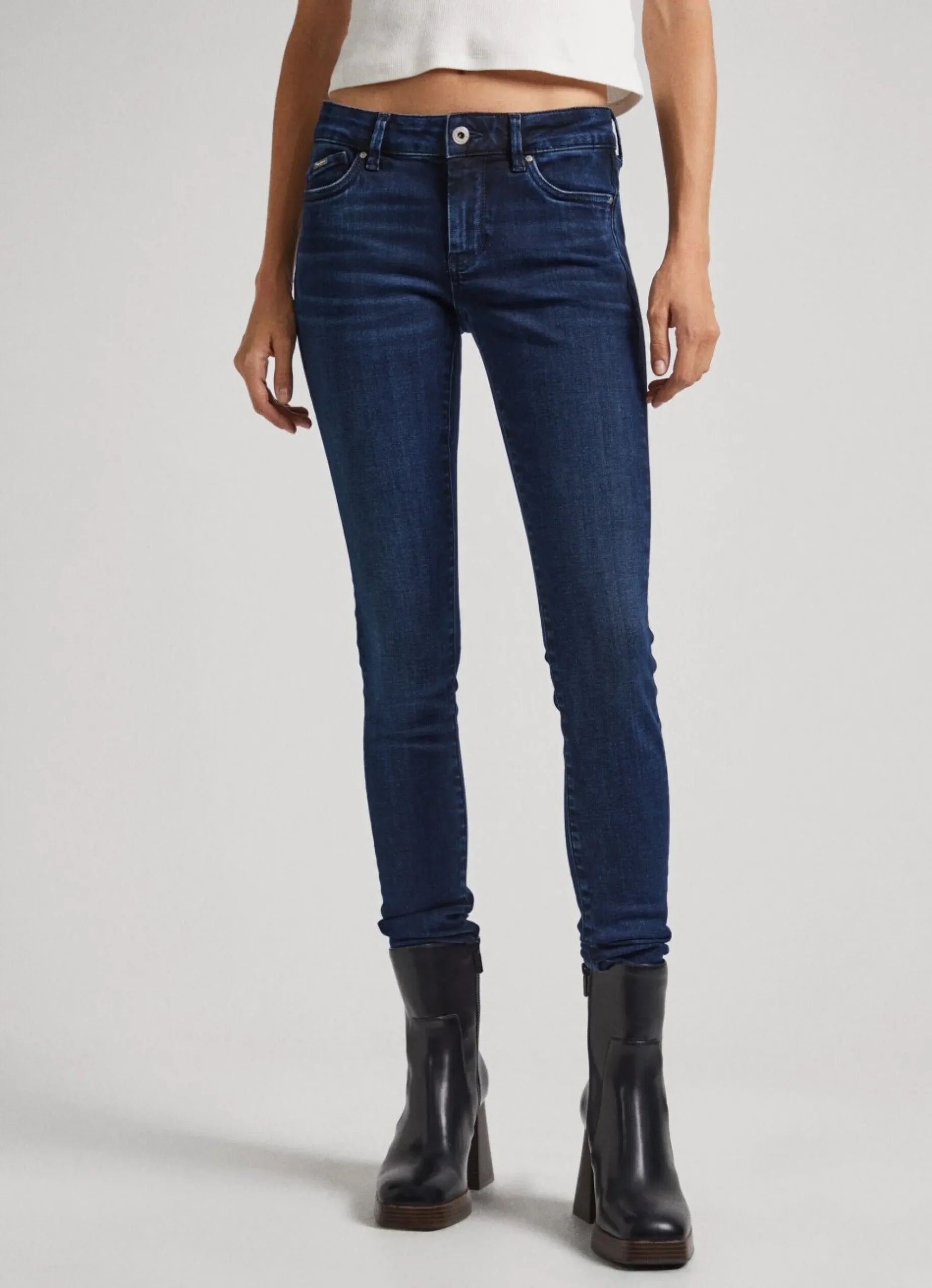 Mulher Pepe Jeans Skinny>Pixie Skinny Fit Mid Rise Jeans