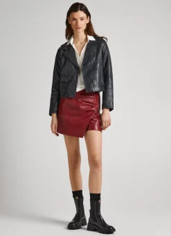 Mulher Pepe Jeans Saias E Calções>Saia Calcao Pele De Cordeiro