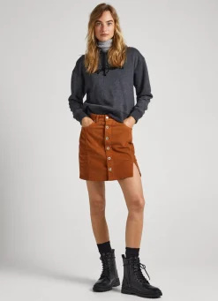 Mulher Pepe Jeans Saias E Calções>Saia De Veludo 5 Bolsos