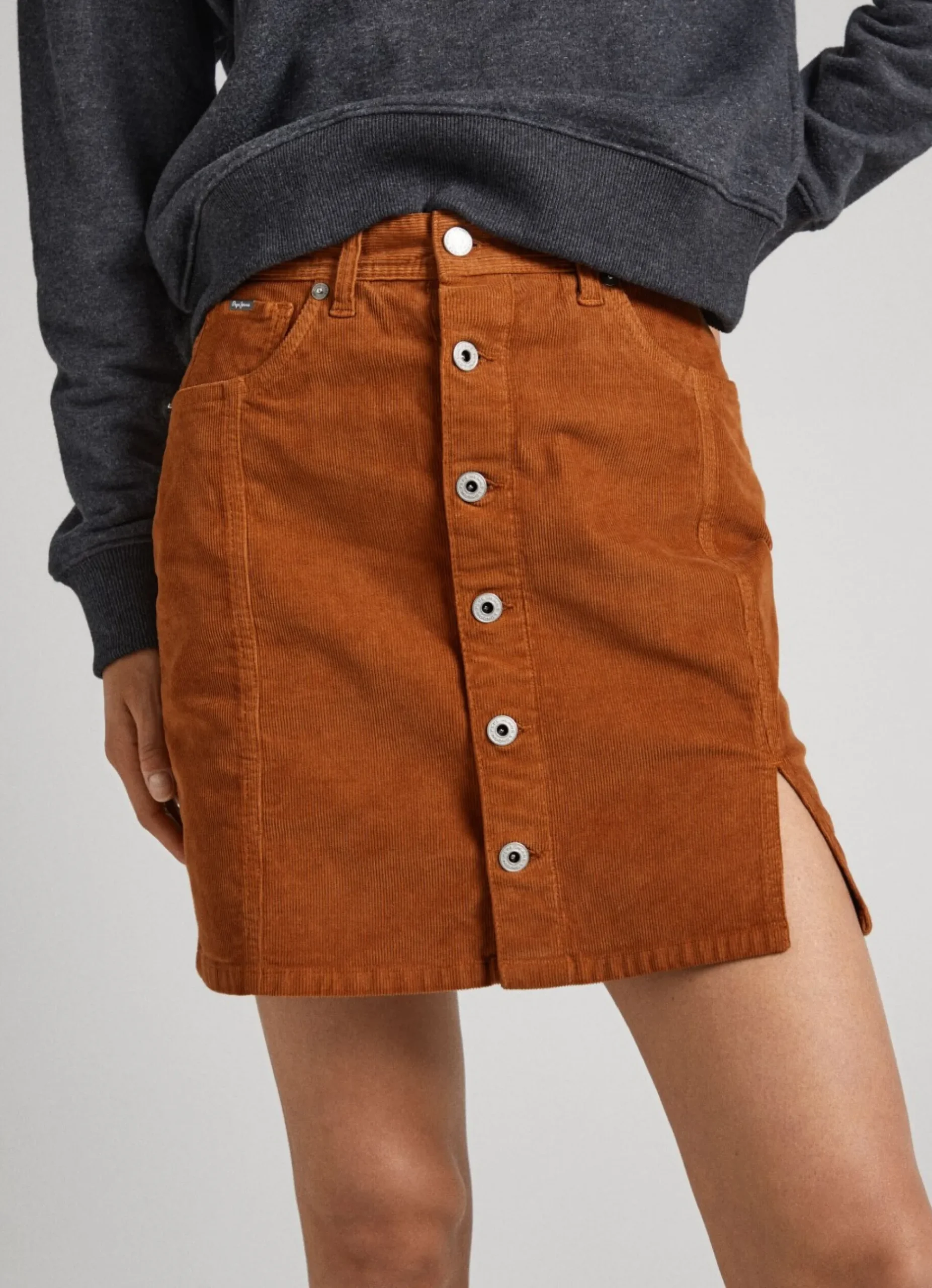 Mulher Pepe Jeans Saias E Calções>Saia De Veludo 5 Bolsos