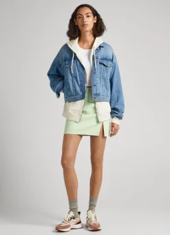 Mulher Pepe Jeans Saias E Calções>Saia Efeito De Couro
