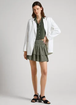 Mulher Pepe Jeans Saias E Calções>Saia Estampado Geometrico