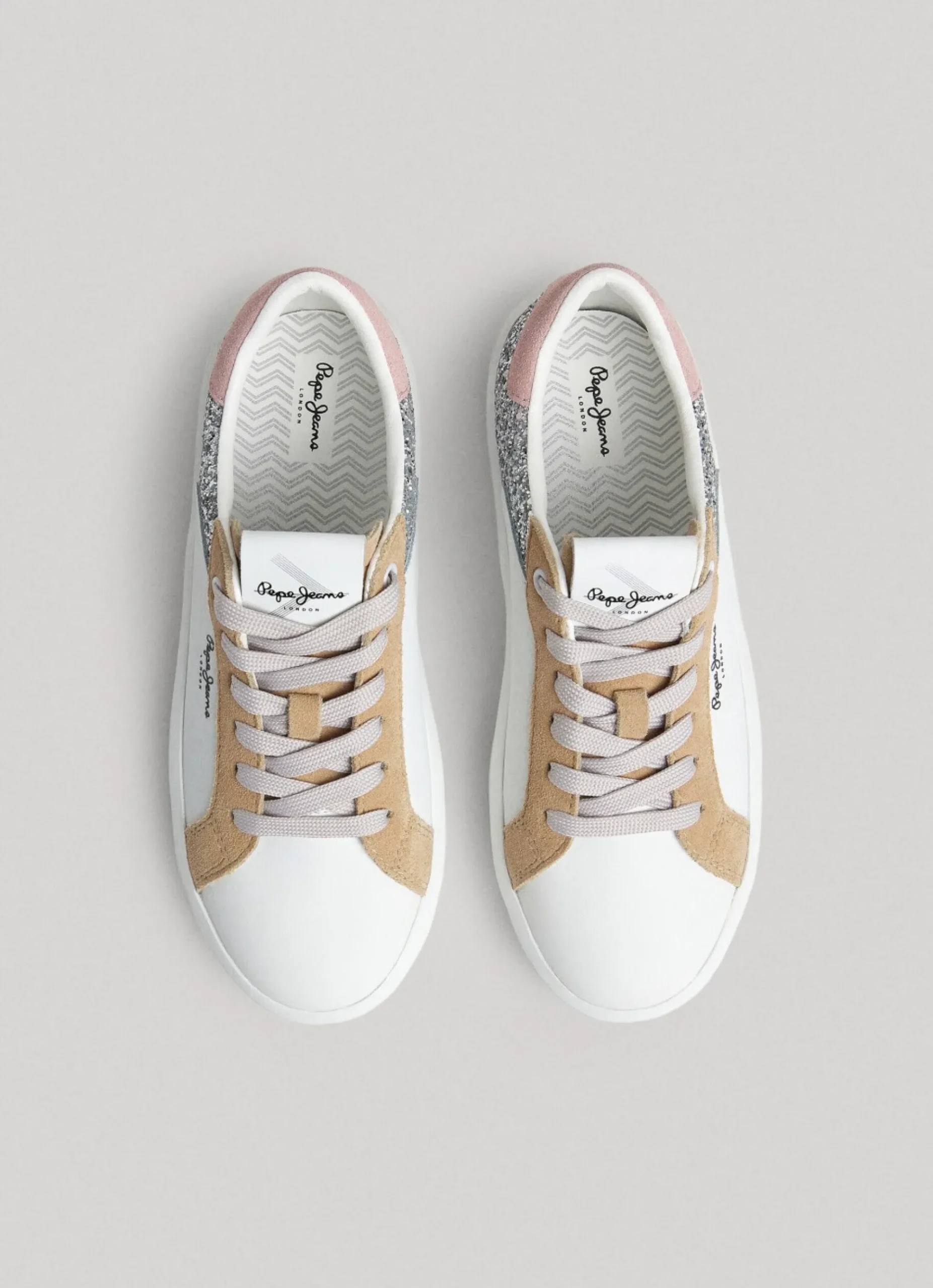 Mulher Pepe Jeans Sapatilhas>Sapatilhas Couro Dobbie Mix