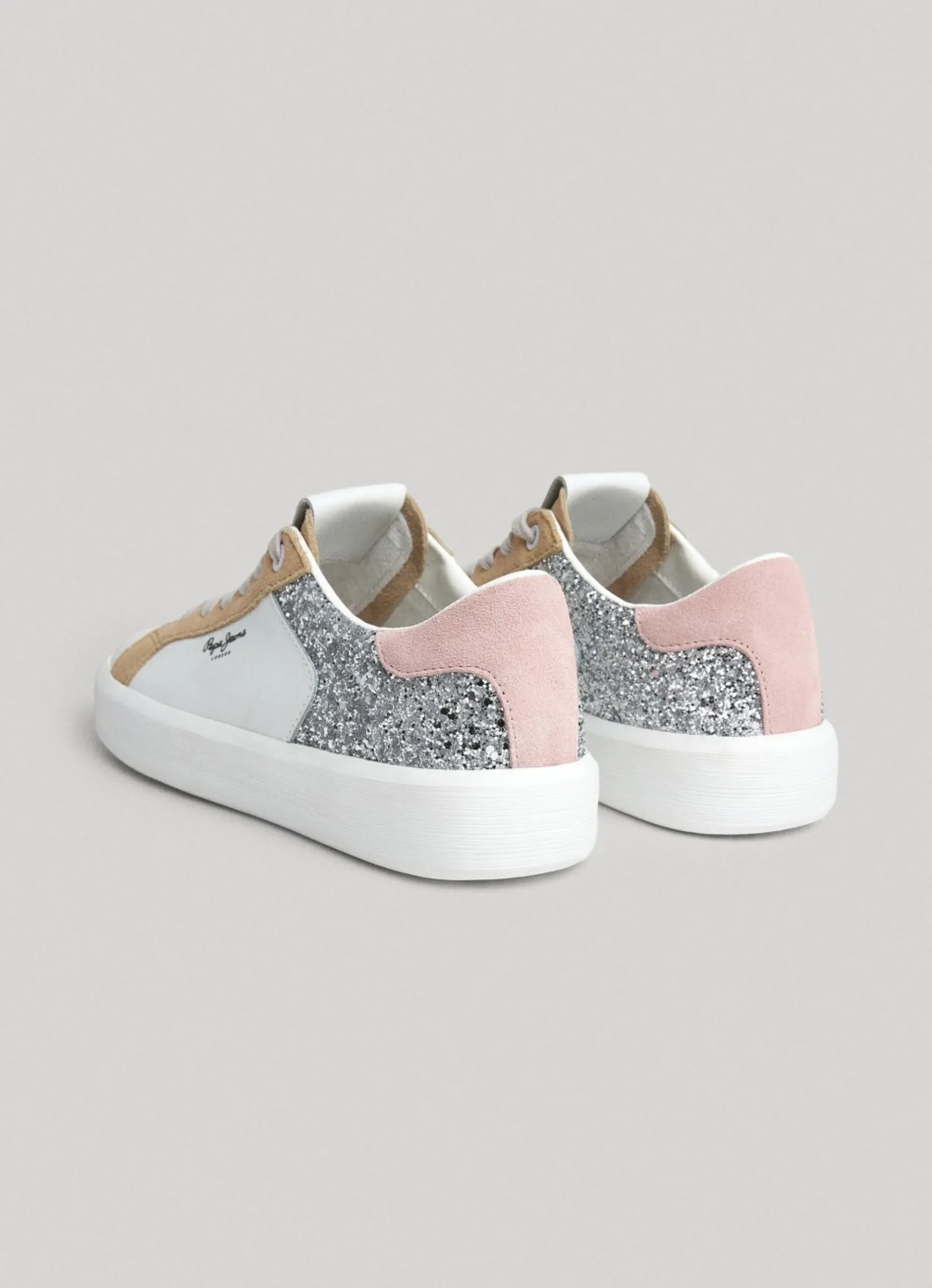 Mulher Pepe Jeans Sapatilhas>Sapatilhas Couro Dobbie Mix