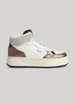 Mulher Pepe Jeans Sapatilhas>Sapatilhas Couro Kore Basket