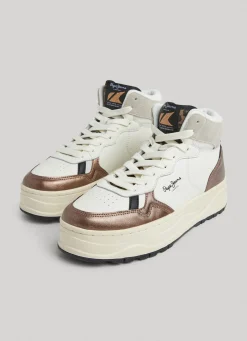 Mulher Pepe Jeans Sapatilhas>Sapatilhas Couro Kore Basket