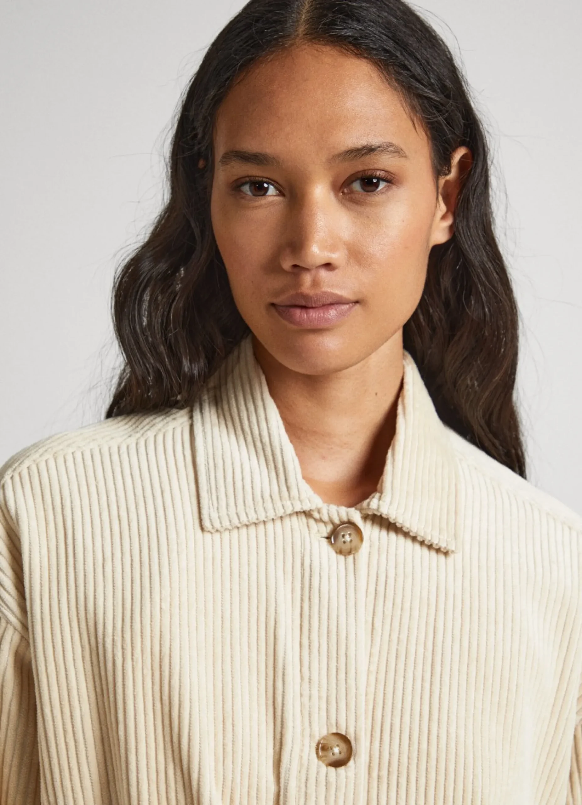 Mulher Pepe Jeans Camisas E Blusas>Sobrecamisa Bombazina Detalhe Cinto