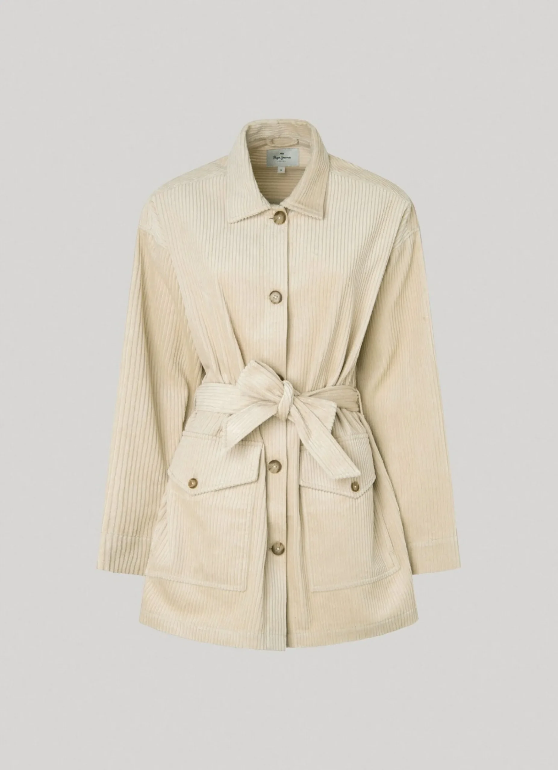 Mulher Pepe Jeans Camisas E Blusas>Sobrecamisa Bombazina Detalhe Cinto