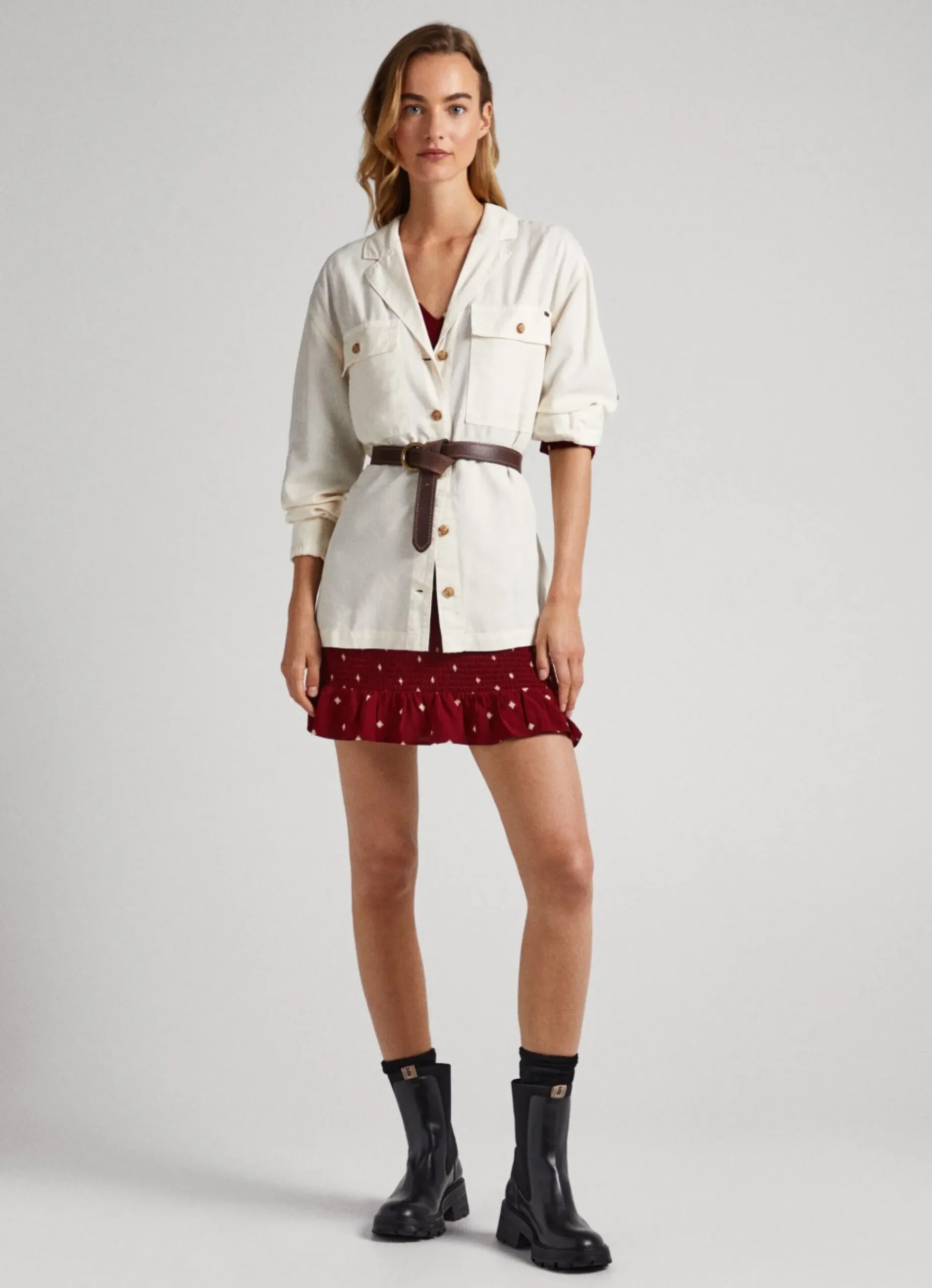 Mulher Pepe Jeans Camisas E Blusas>Sobrecamisa Comprida Relaxed Fit