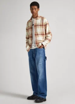 Homem Pepe Jeans Camisas>Sobrecamisa Flanela Xadrez