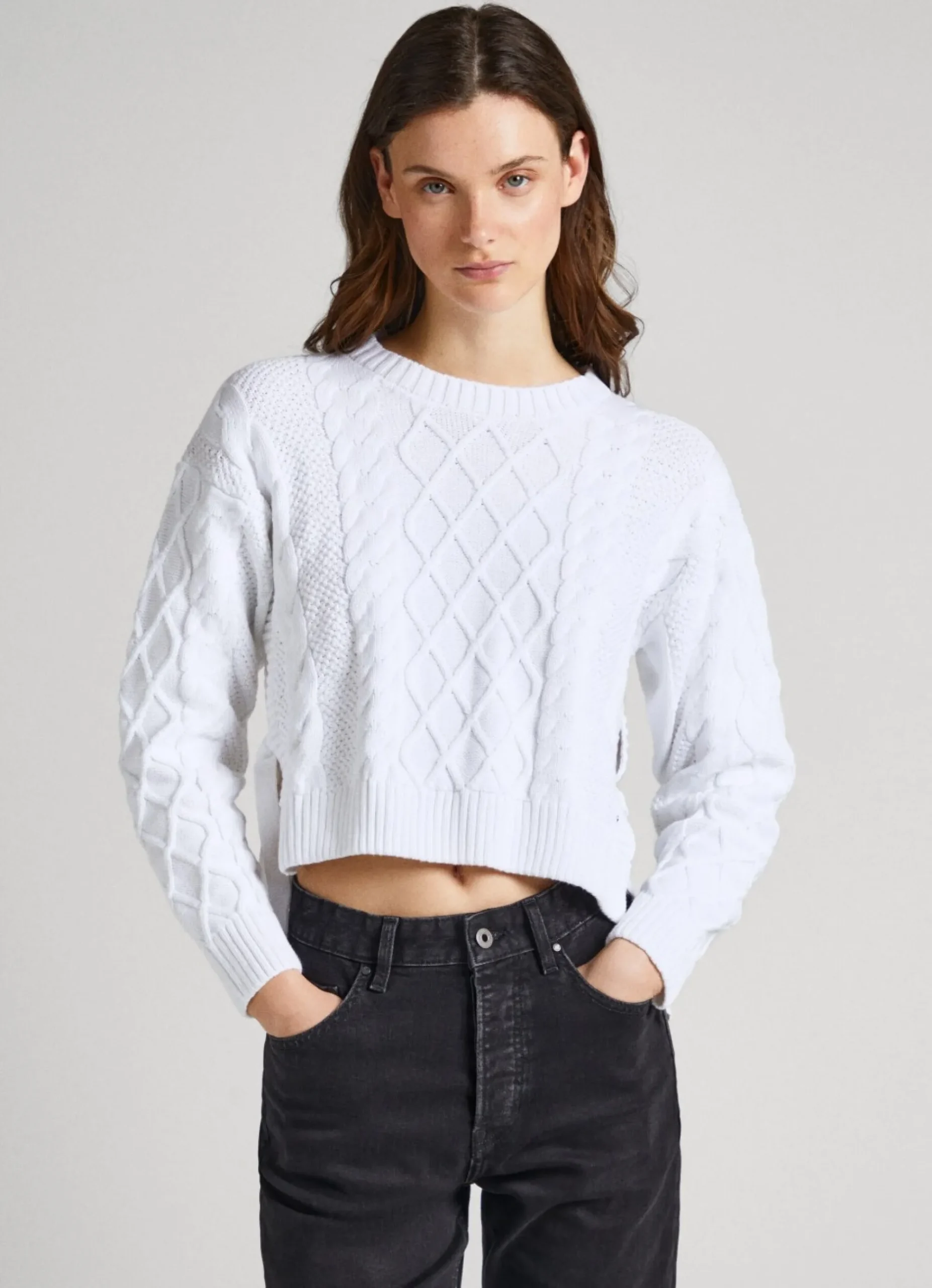 Mulher Pepe Jeans Malhas>Sweater De Malha Entrancada