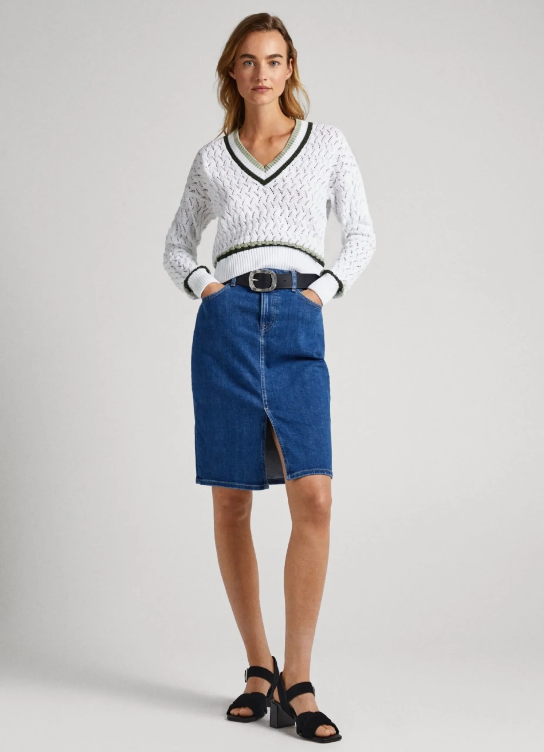 Mulher Pepe Jeans Malhas>Sweater Diamonds Openwork